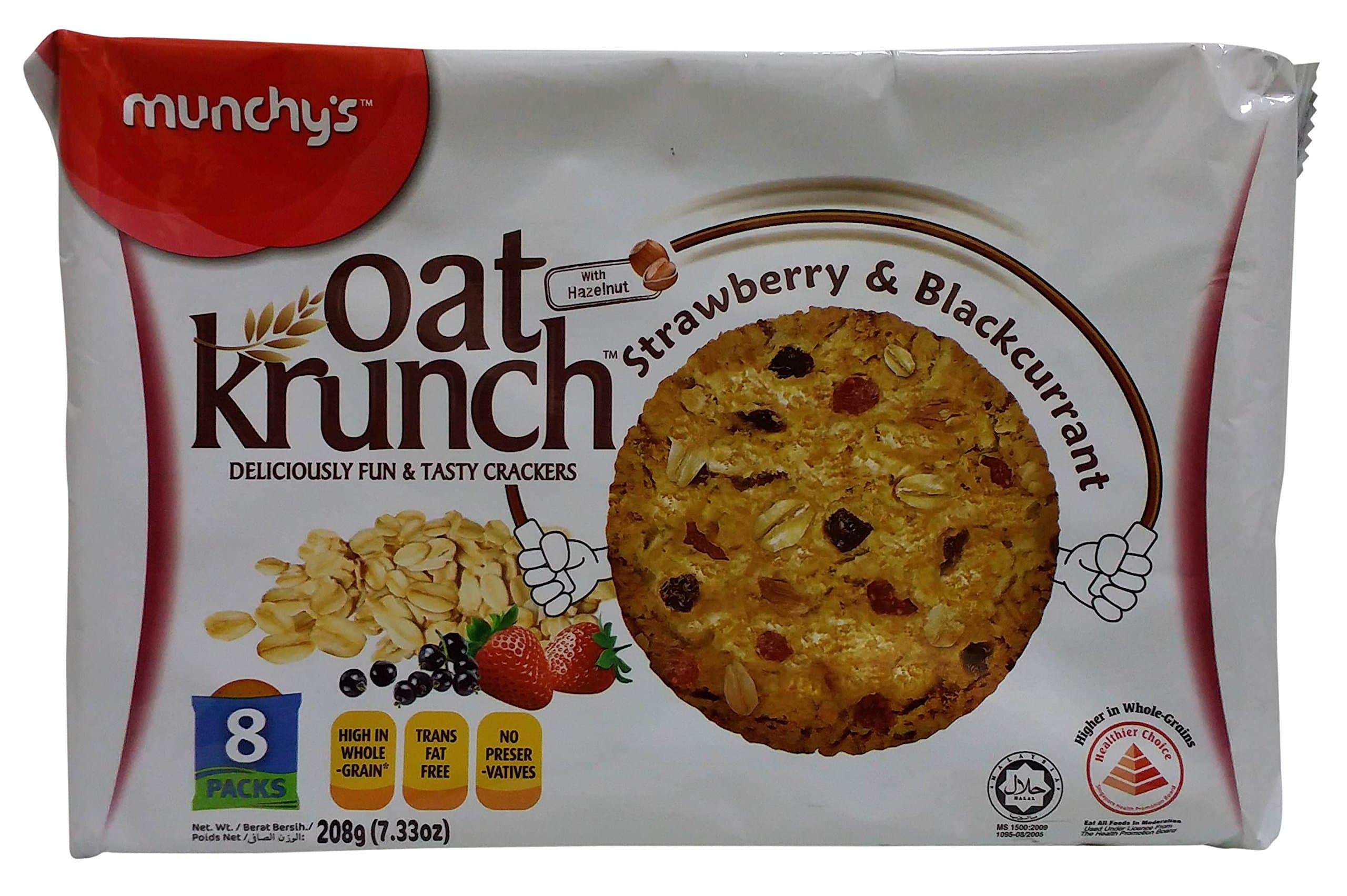 Oat Krunch - Strawberry and Blackcurrant, 208g Pack