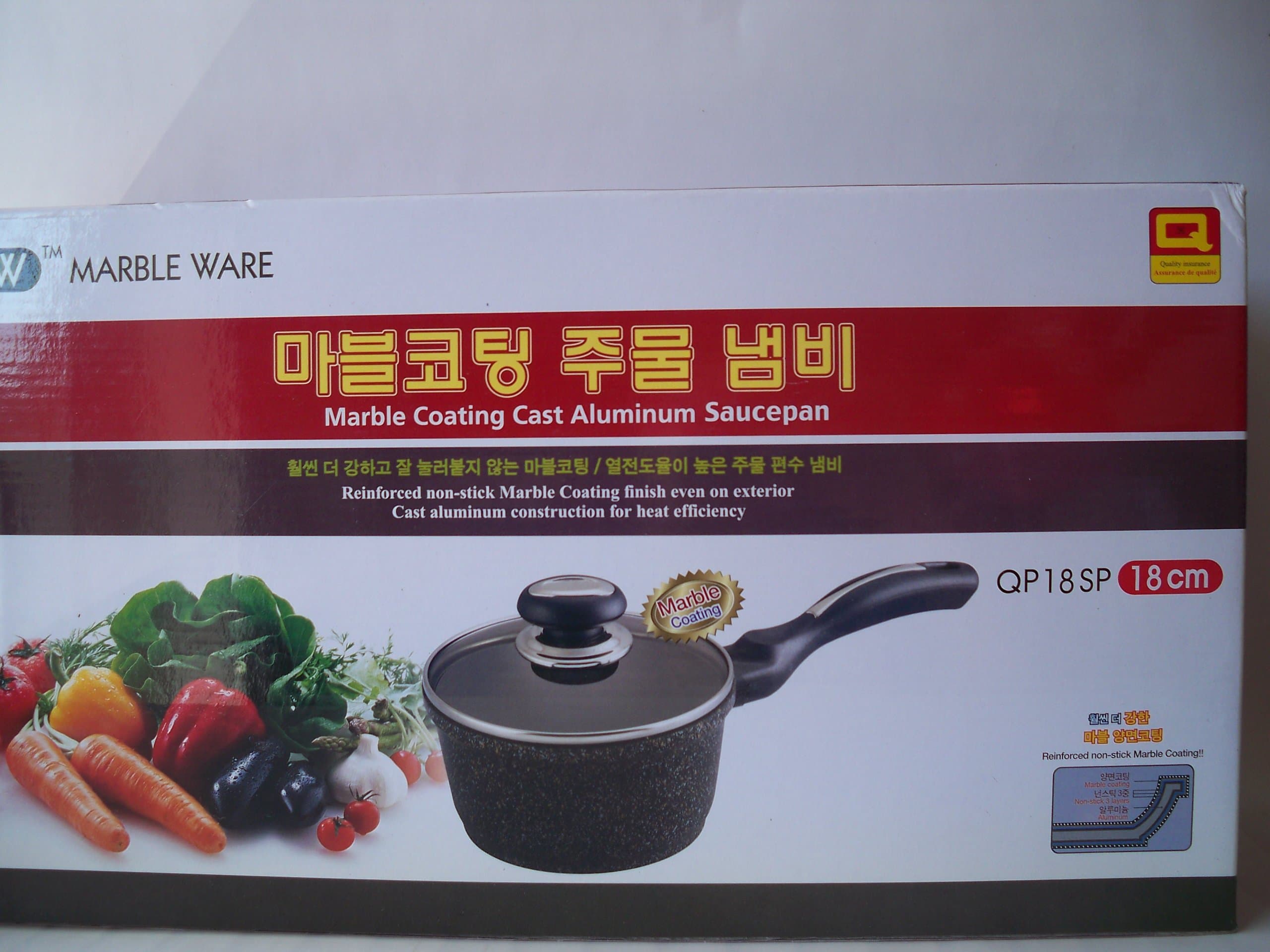 Ceramic Marble Coated Non Stick "Green" Saucepan 18 cm, 2.0 qt