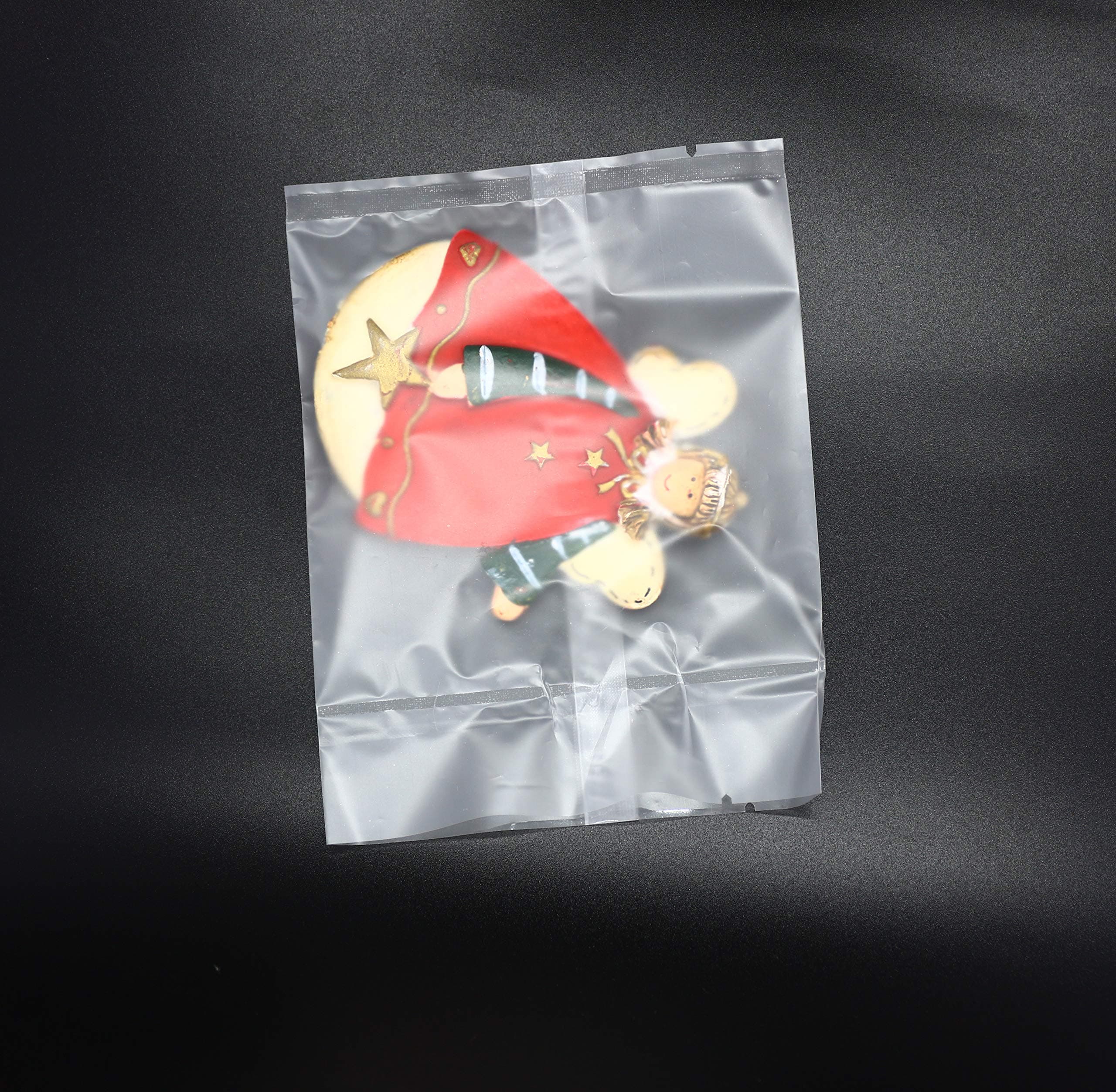 DANXYN 200pcs 4"x5" Open Top Front Flat Clear Heat Seal Bags Set Cellophane Bags Cookie Candy Treat Chocolate Party Treat Bakery Project Bags Food Storage Bag For Heat Sealer