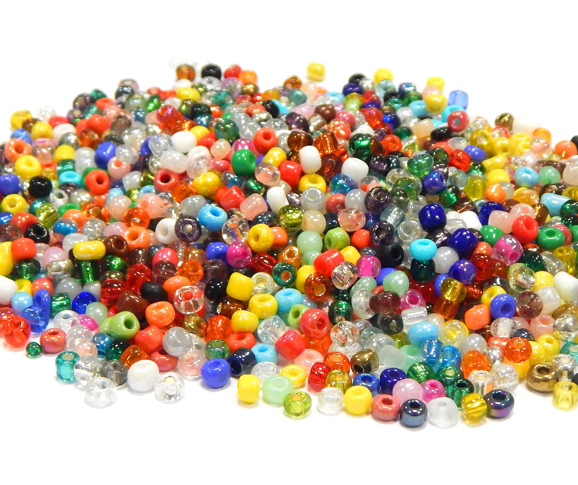 Pack of 5000 Seed Beads 4 mm No 0/6 Glass Round Stainless Mix Colourful Crochet Seed Beads Z13