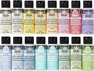 Multi Surface Acrylic Paint Set Pastel Colors, Count, 2 Fl Oz (Pack of 16)