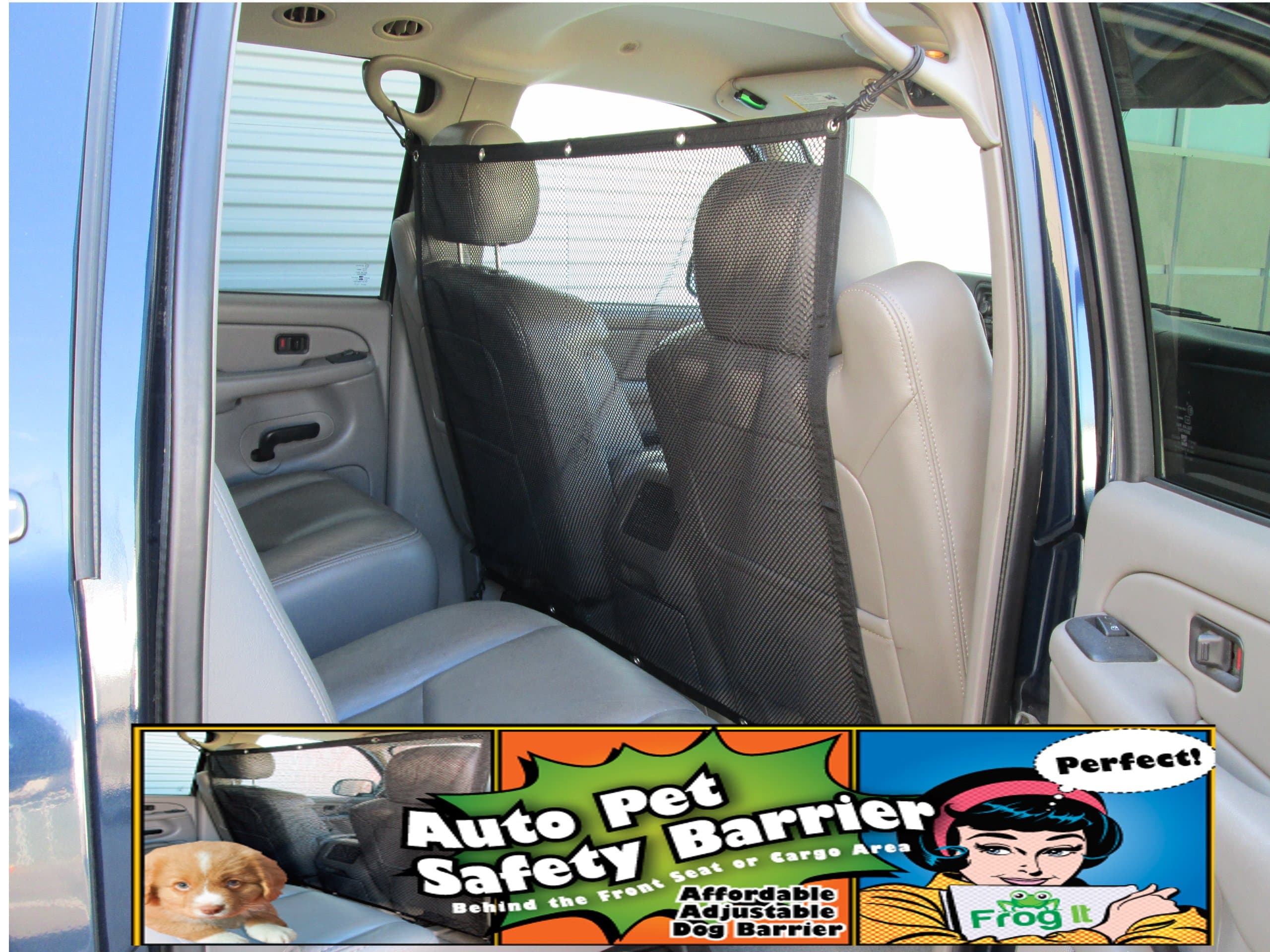 Pet Net Auto Barrier Net 47"wide X 24" Tall Dog Barrier By Frog It "TM"