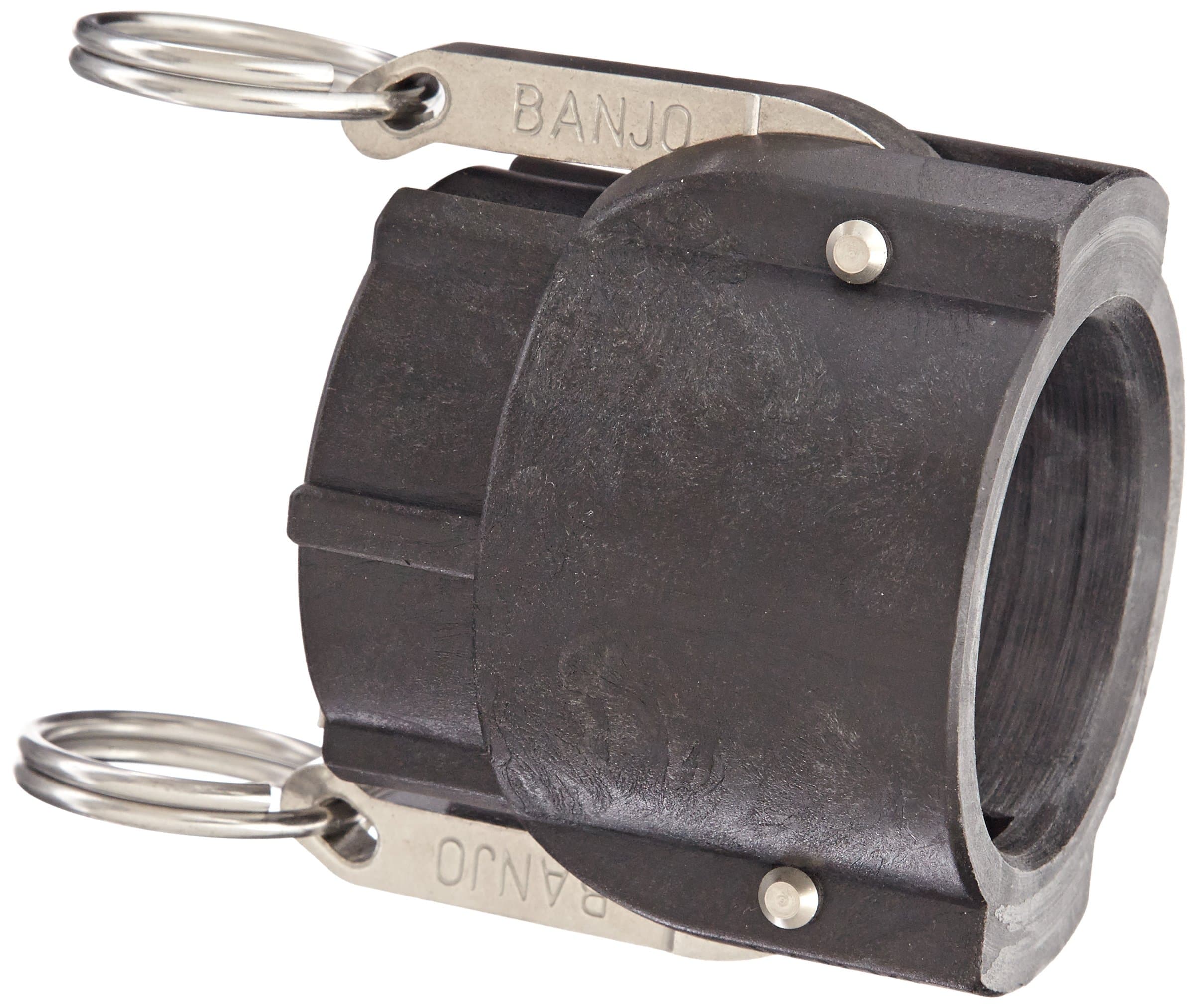 Banjo 150D Polypropylene Cam & Groove Fitting, 1-1/2" Female Coupler x NPT Female