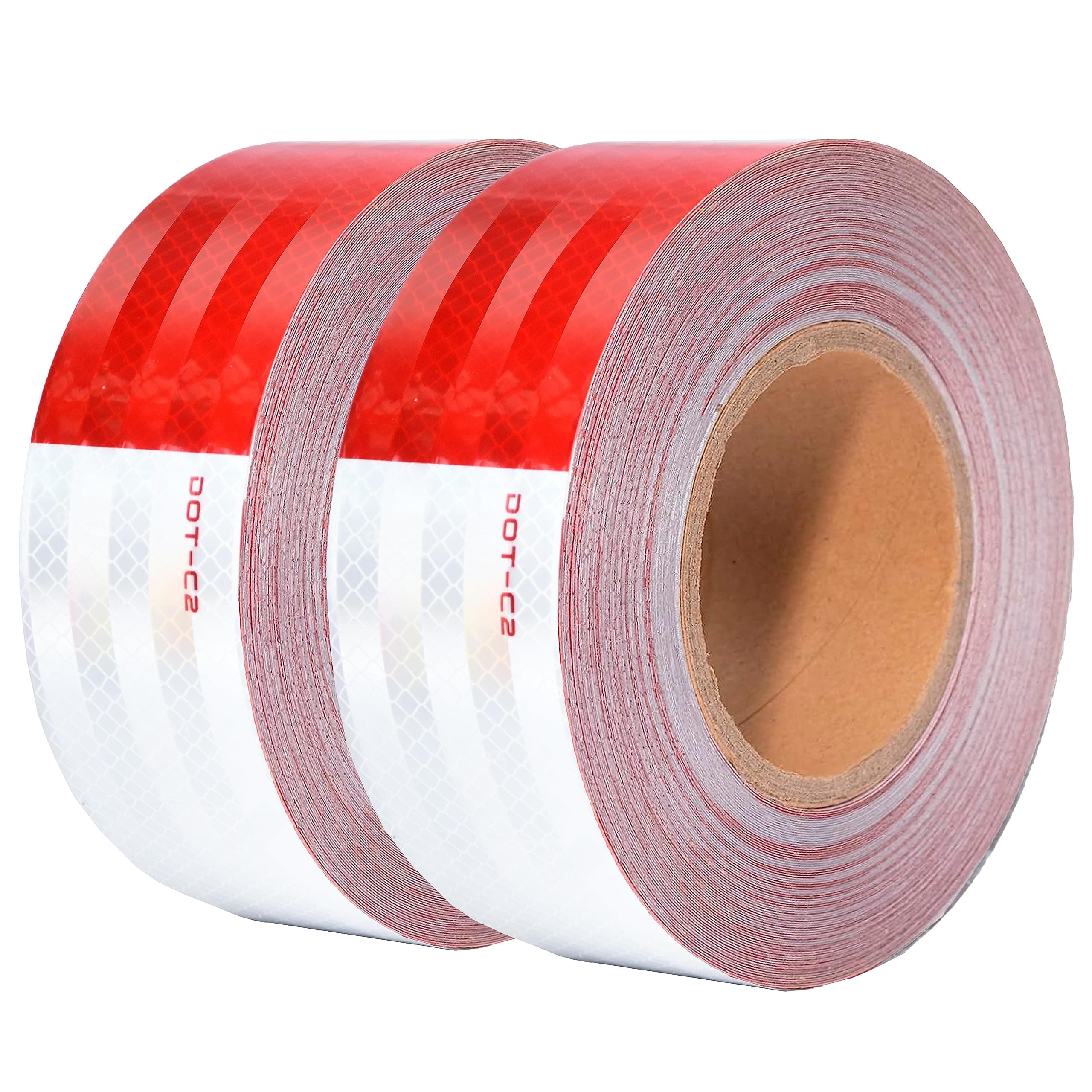 - SWRT DOT-C2 Reflective Tape 2 Inch x 200 Feet Red White Reflective Tape Outdoor Waterproof Conspicuity Strong Adhesive Reflector Tape Warning Safety Tape for Vehicles Trailers Boats Signs