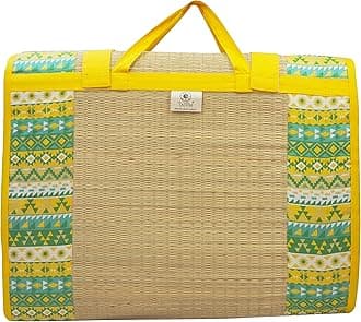 Home Tex Life Kora Grass Cushion Sleep Healthy, Easy Portable and Folding Mat (Green South,4 X 6.5 Ft,15 Mm Thickness)