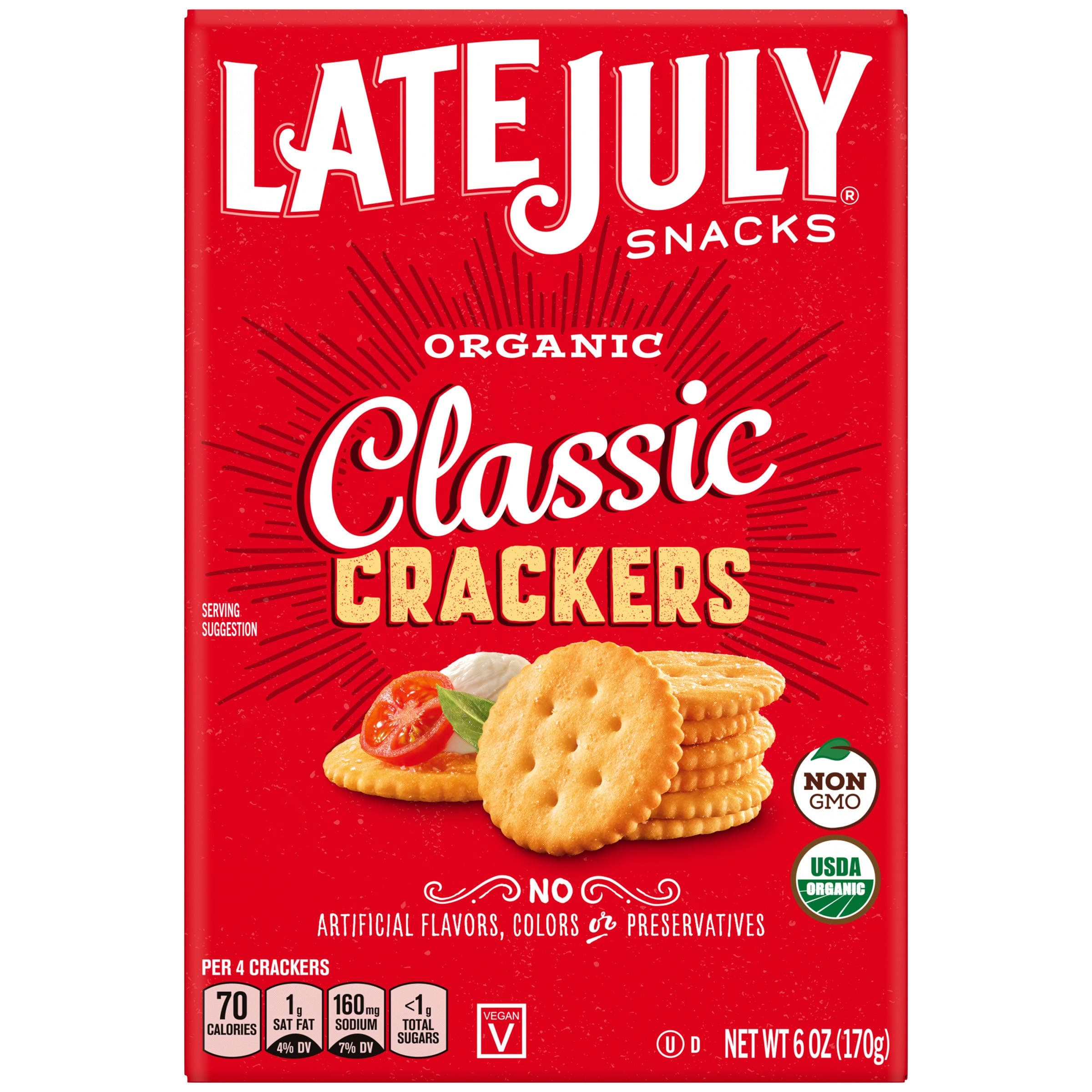 Late July Snacks Organic Classic Rich Crackers - 6 oz