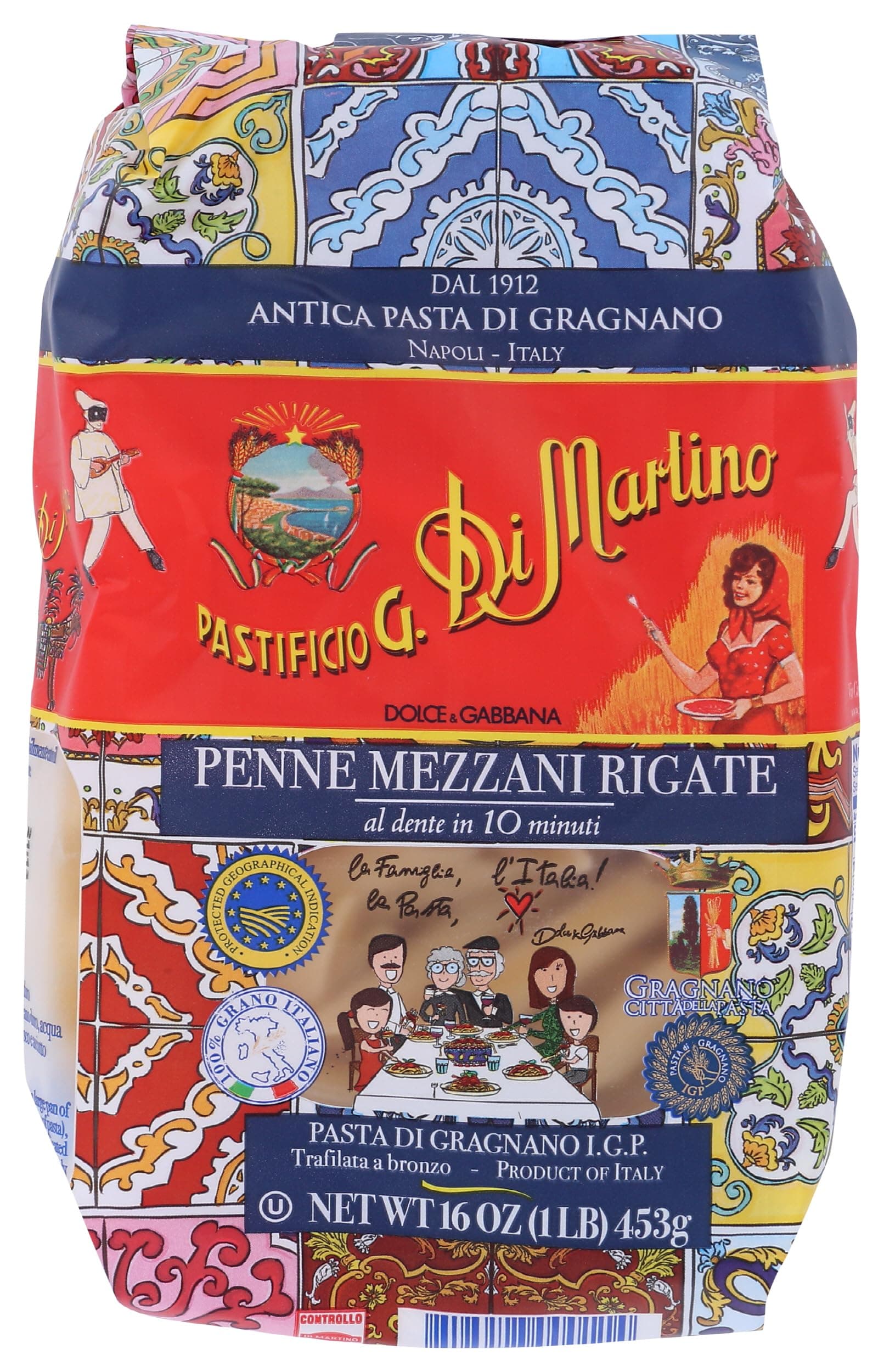 Pasta Penne Mezzani Rigate, 16 Ounce