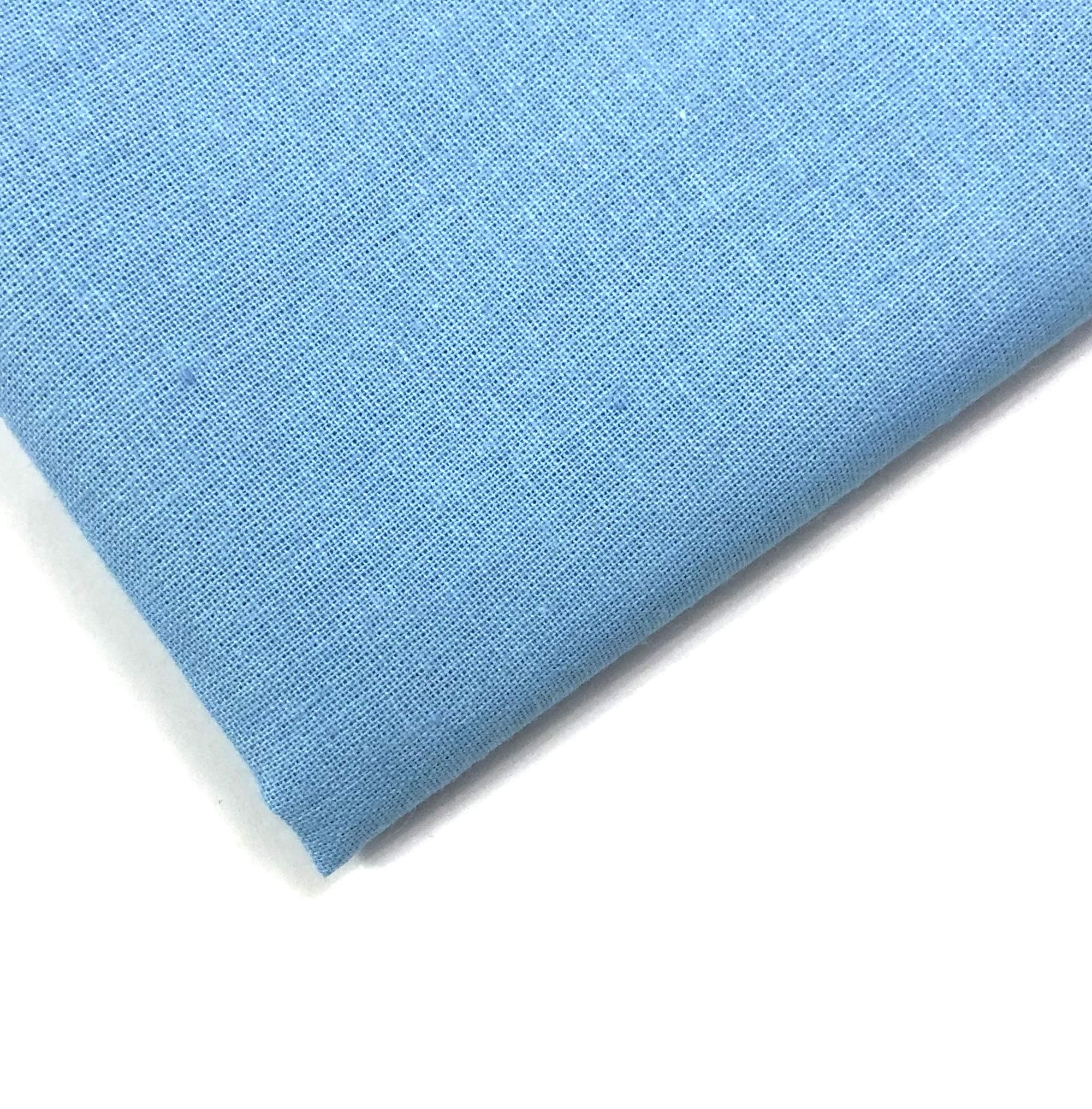 M & J Plain 100% Cotton Fabric - 60 INCH Wide - 10 Colors by (Sky Blue, 2 METRE)