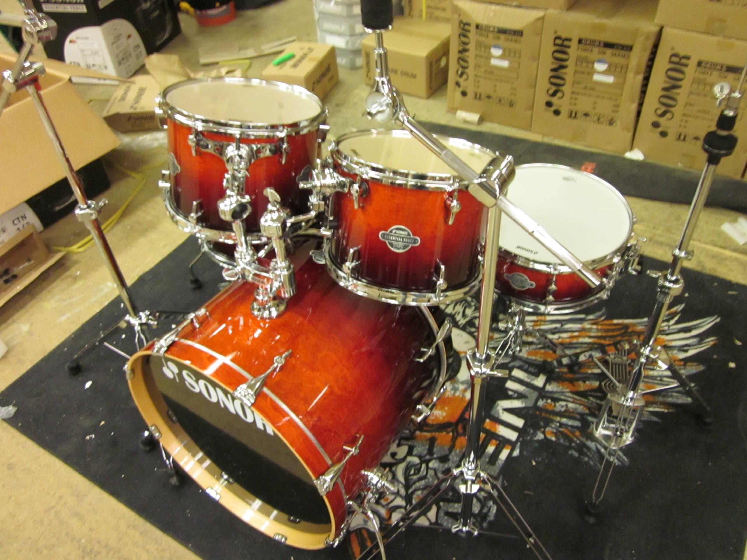 Sonor Drums ESF STAGE 1 AF 5-Piece Drum Set, Amber Fade