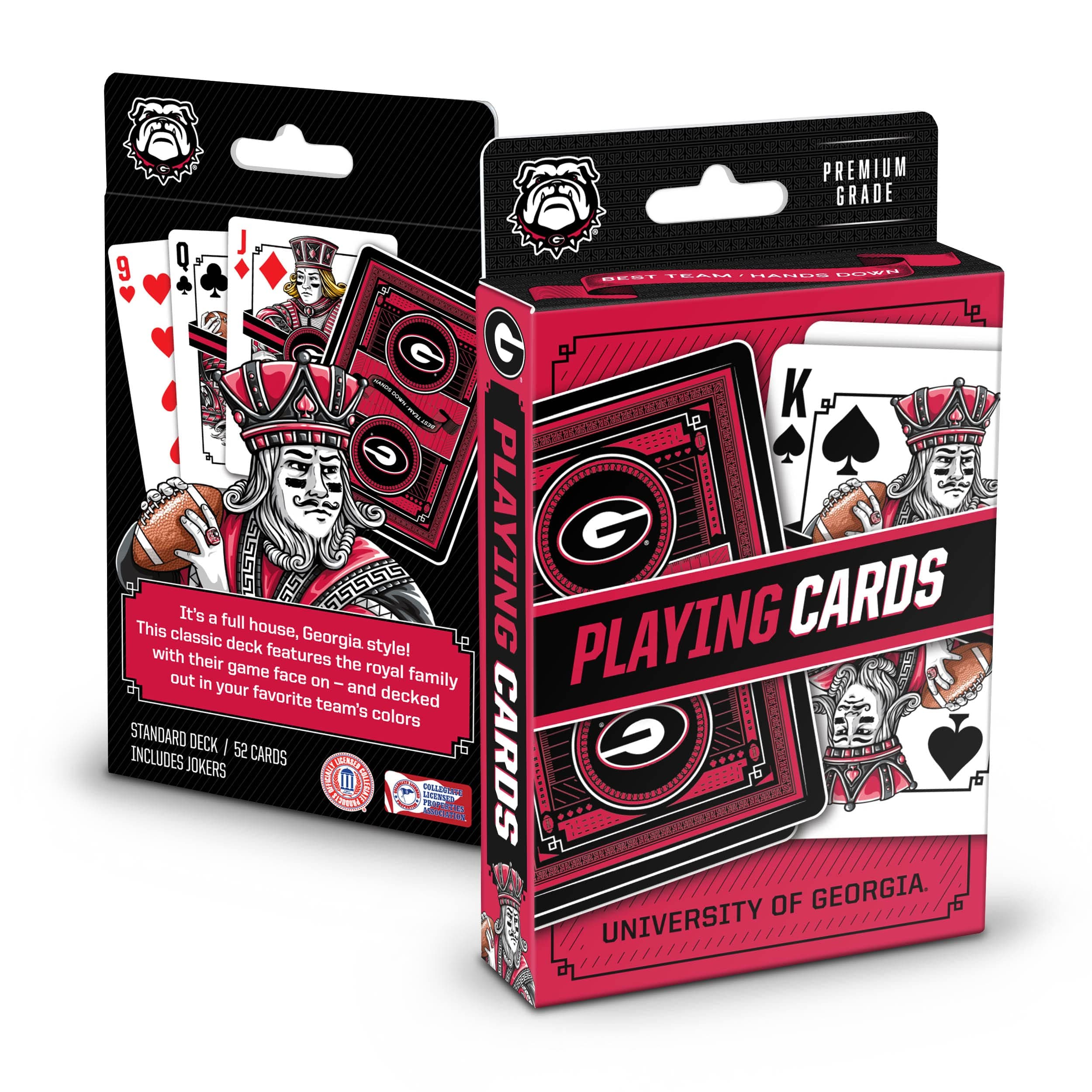 NCAA Officially-Licensed Playing Cards - Original Artwork on All face Cards and Jokers - Team’s Official Colors - Quality Linen Texture - Designed in The USA