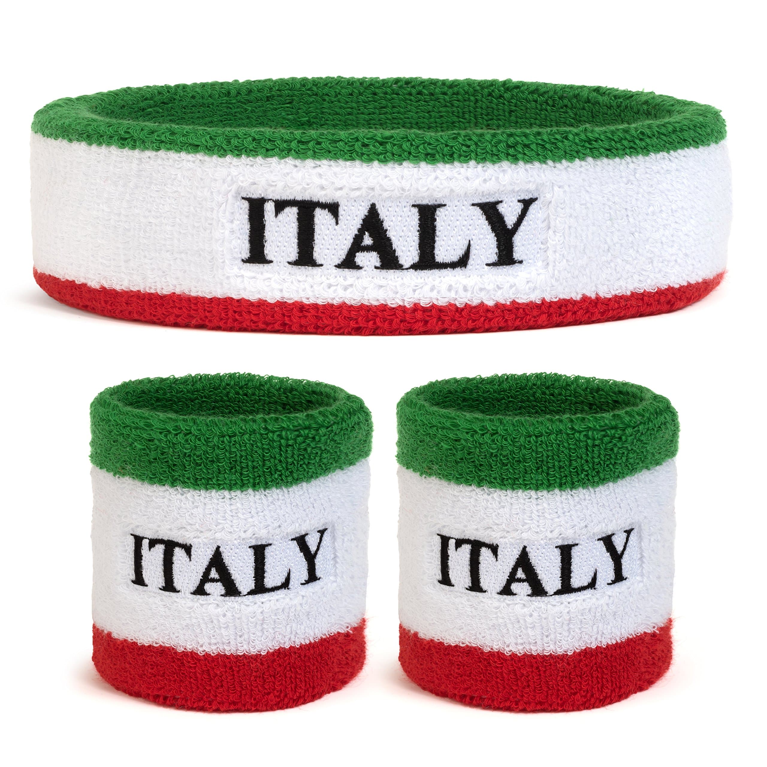 Suddora Headband & Wristbands Set (Includes 2 Wrist & 1 Head Sweatband) (Italy)