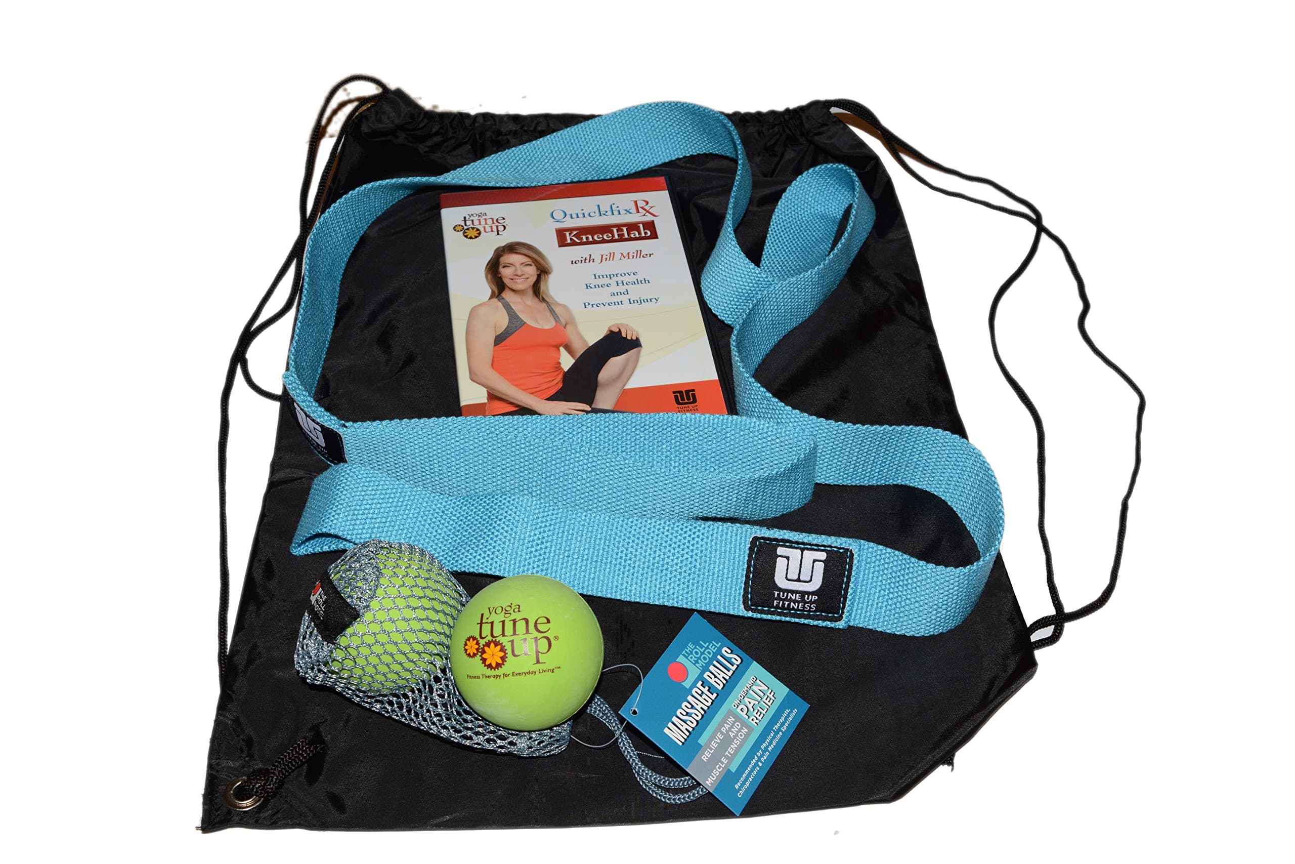 Quickfix RX KneeHab with Jill Miller Kit Including Instructional DVD, Original Set of yoga tune up Therapy Balls, and a Strap for Stretching