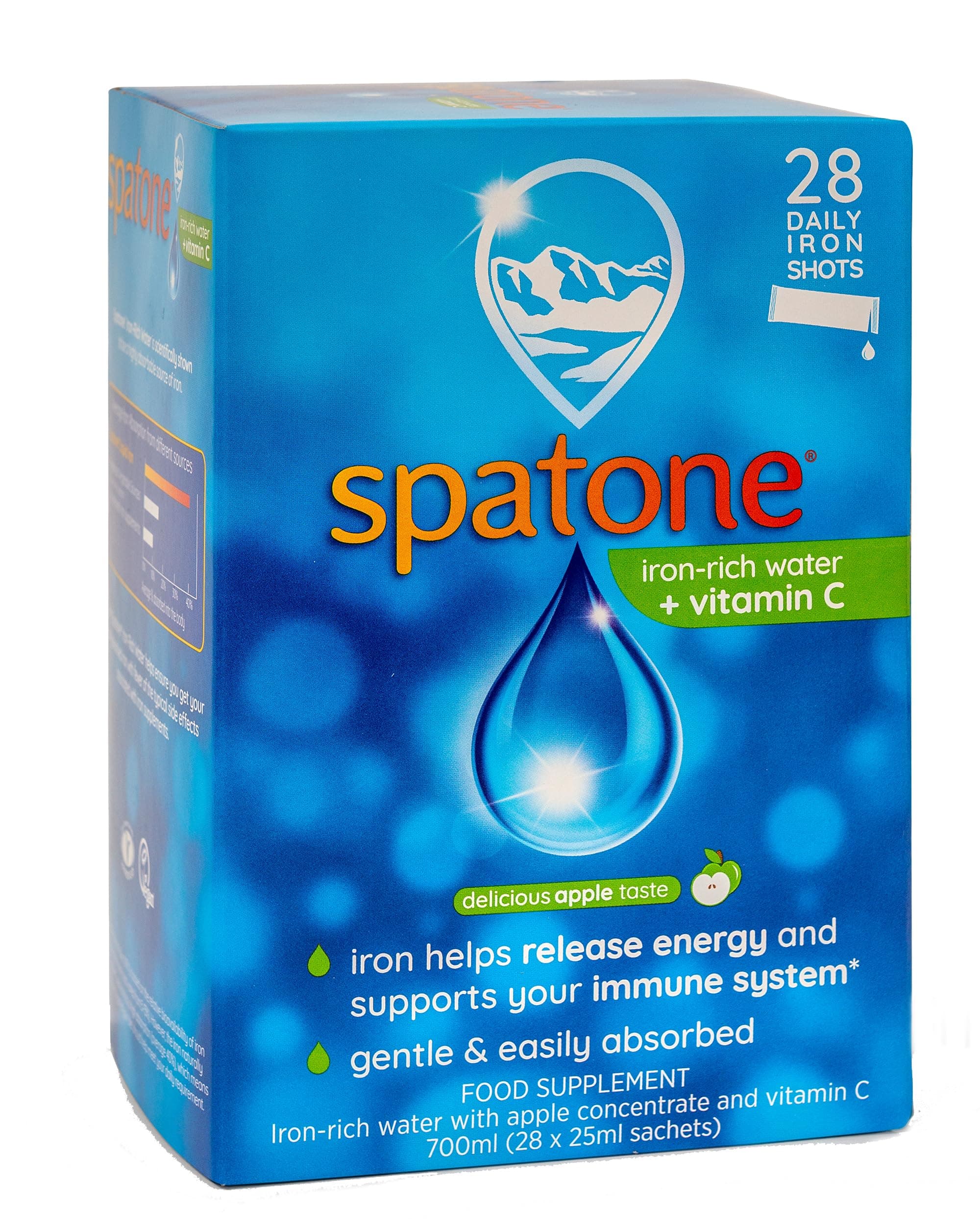 Spatone Apple Liquid Iron Supplement with added Vitamin C - 28 Sachets