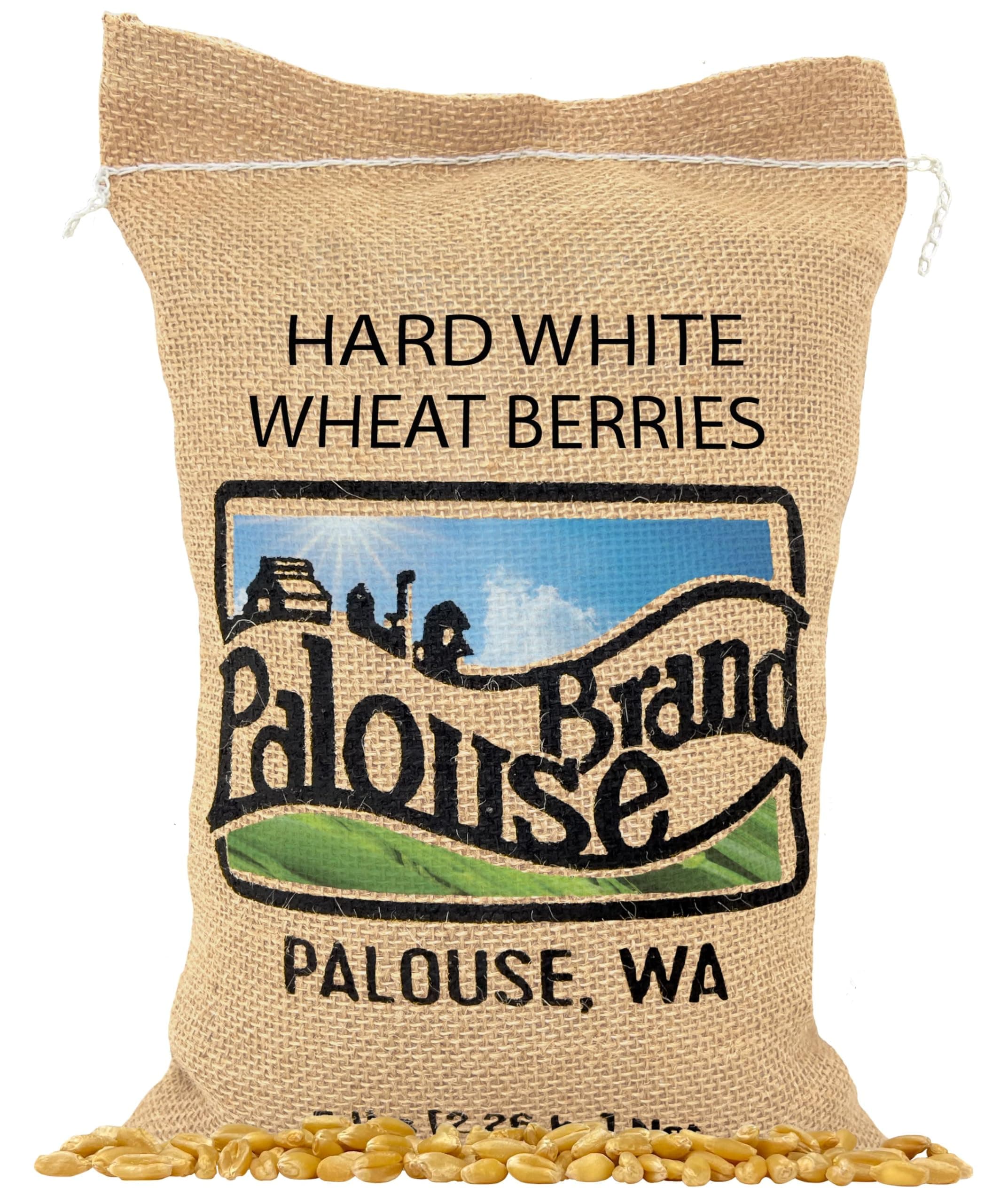 Hard White Wheat Berries ? 100% Desiccant Free ? 5 lbs ? Non-GMO Project Verified ? Kosher Parve ? USA Grown ? Field Traced ? Burlap Bag