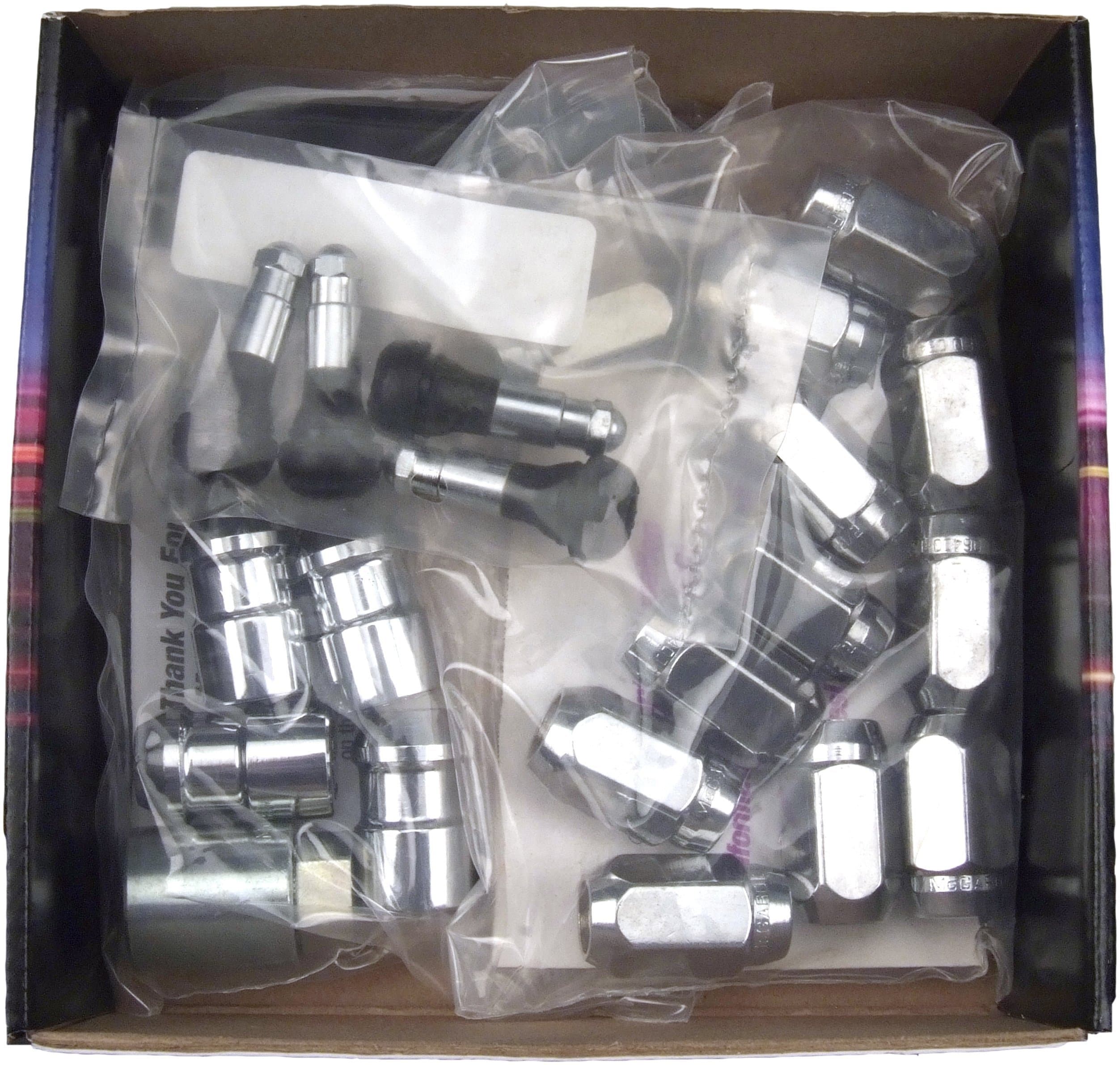 McGard 84657 Chrome Cone Seat Wheel Installation Kit (M12 x 1.5 Thread Size) - for 6 Lug Wheels,20 Lug Nuts / 4 Locks / 1 Key / 1 Storage Pouch