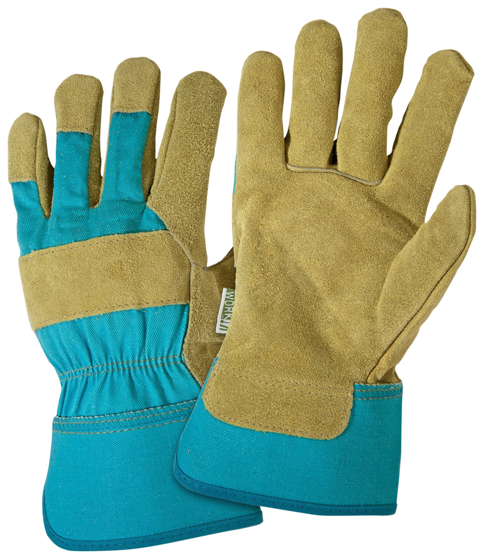 DIRTY WORK DW23000 Split Cowhide Leather Landscaping Work Gloves: Women's Medium/Large, 1 Pair
