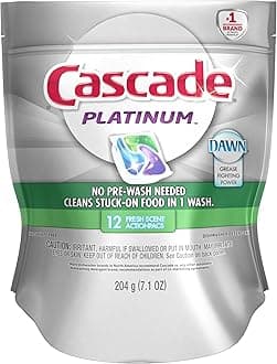CascadePlatinum Actionpacs Fresh Scent Dishwasher Detergent 12 Count