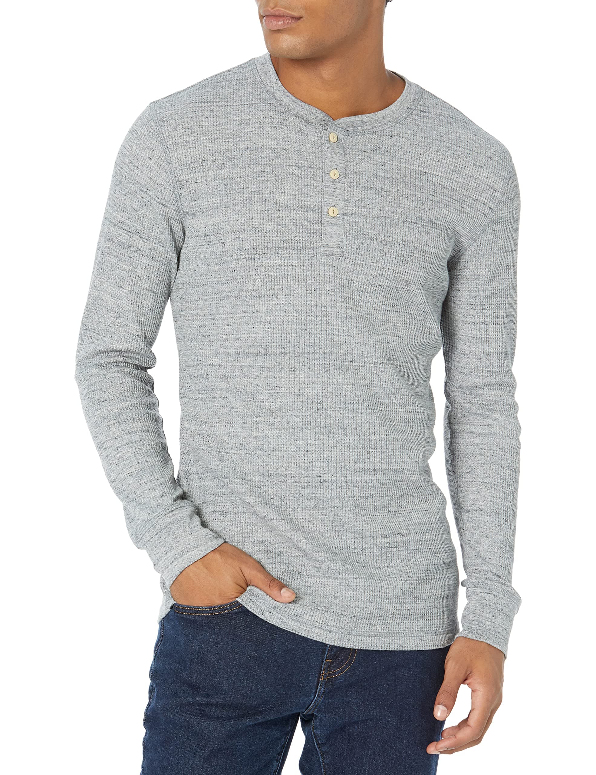 Men's Long Sleeve Waffle Henley Shirt
