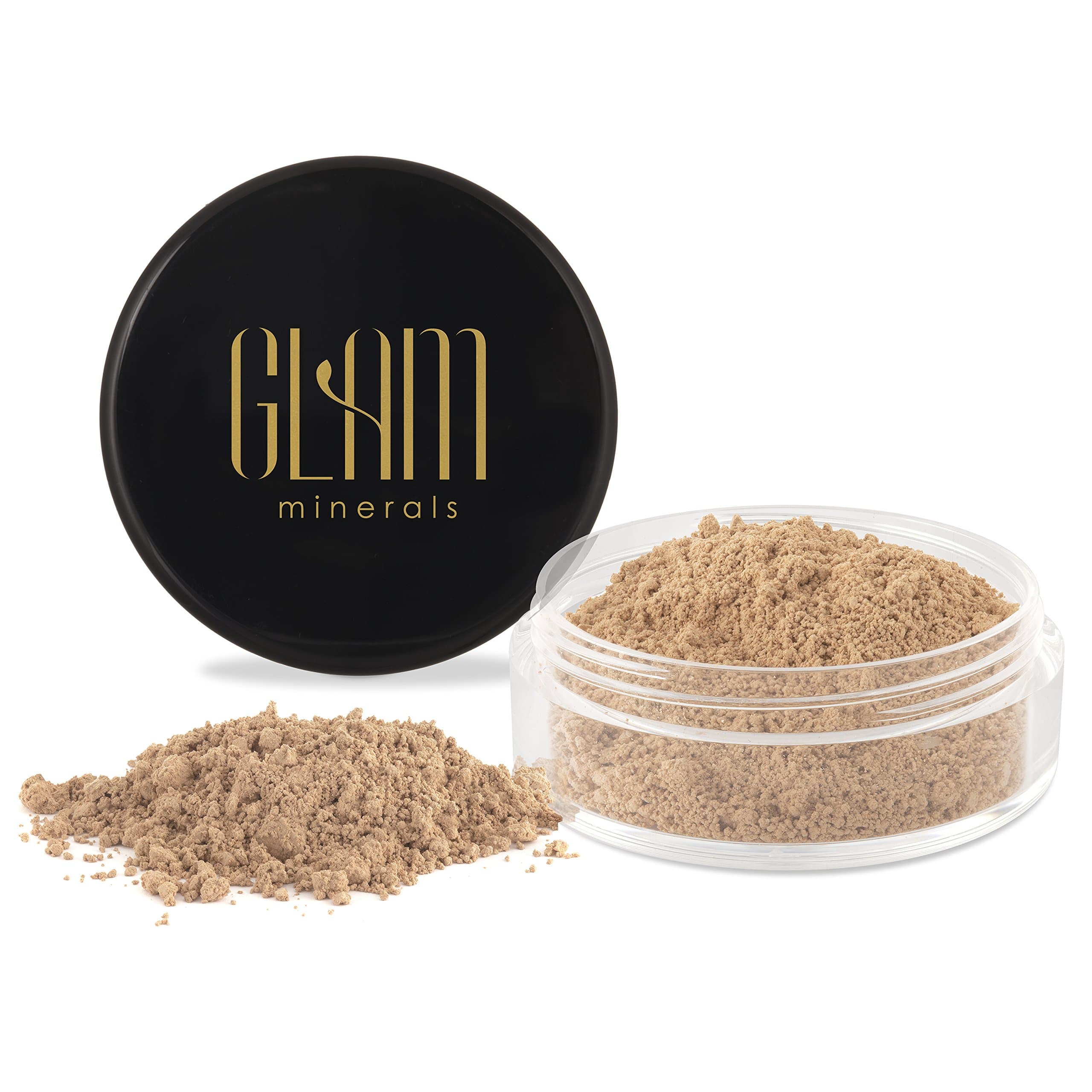 Mineral Make Up Foundation by Glam Minerals | Magic Face Powder | Concealer For Rosacea Acne | Bare Naked Natural Skin (Sepia)