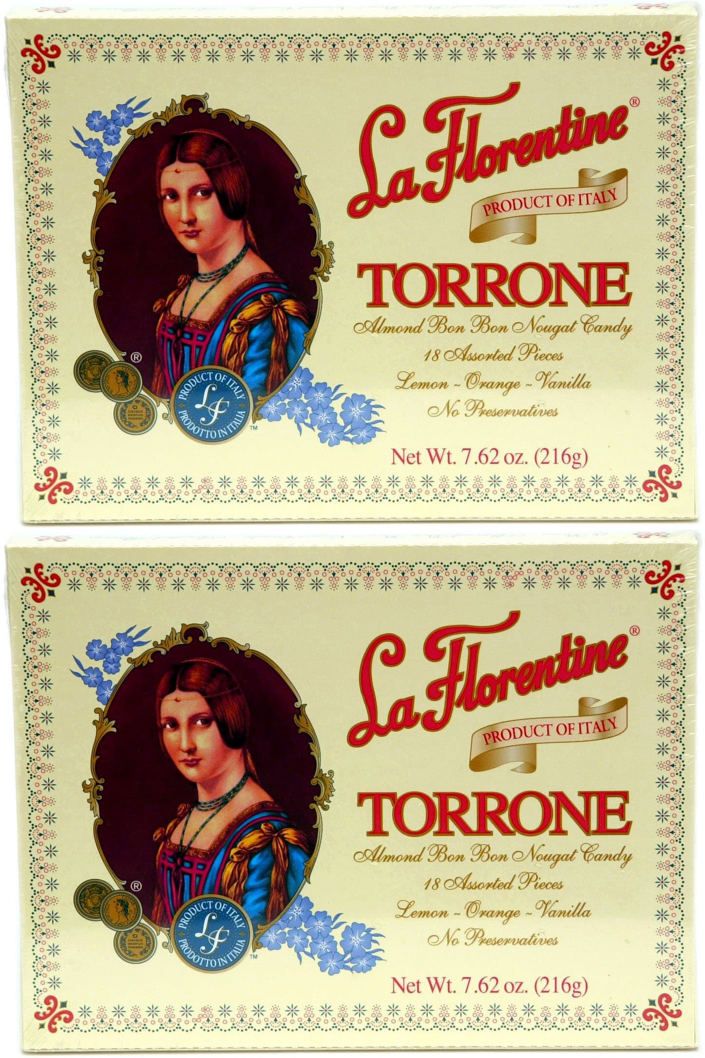 La Florentine Torrone 18 pc Assortment Box, Pack of 2