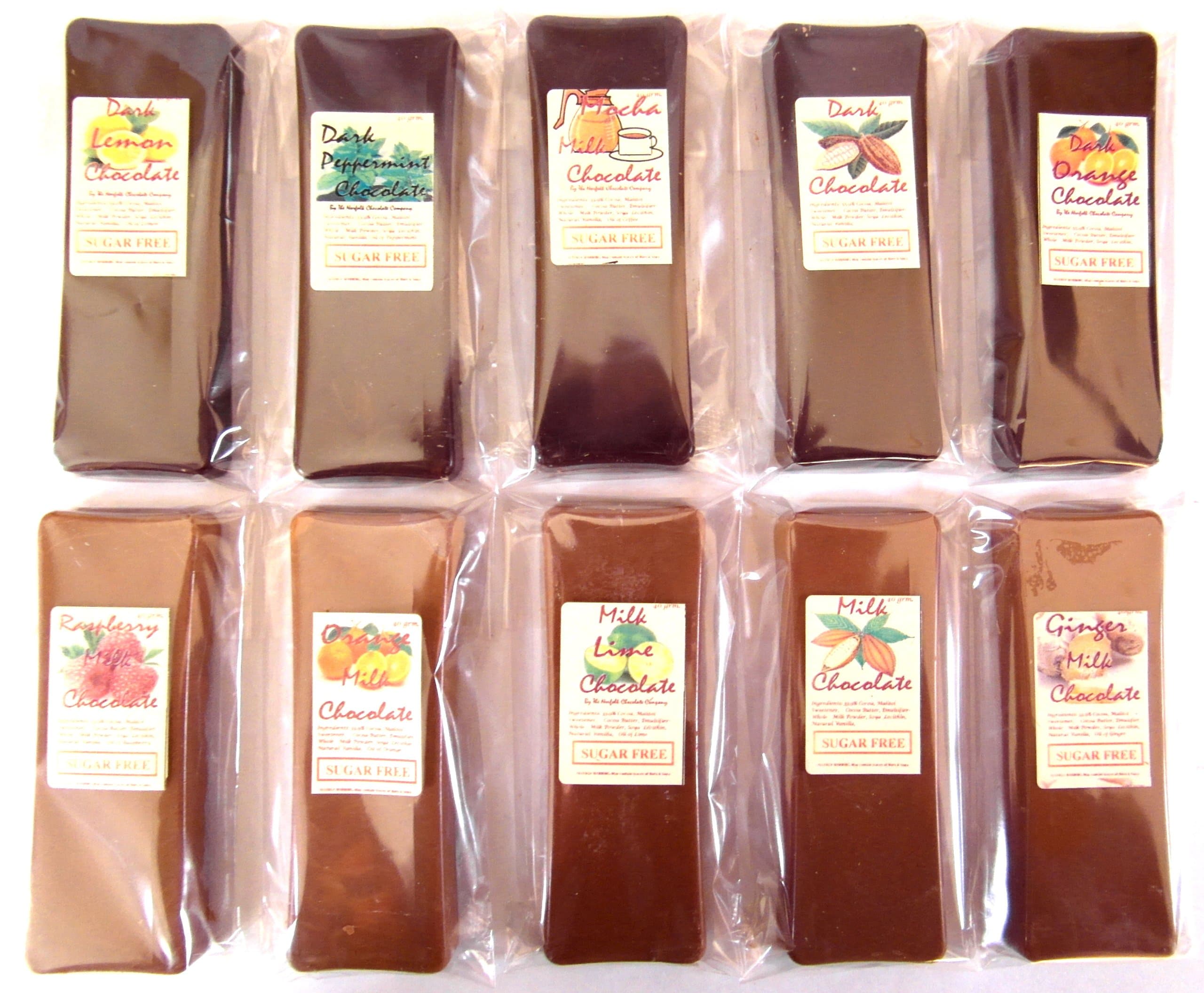 Sugar Free Chocolate Minibars 10 x 40grm