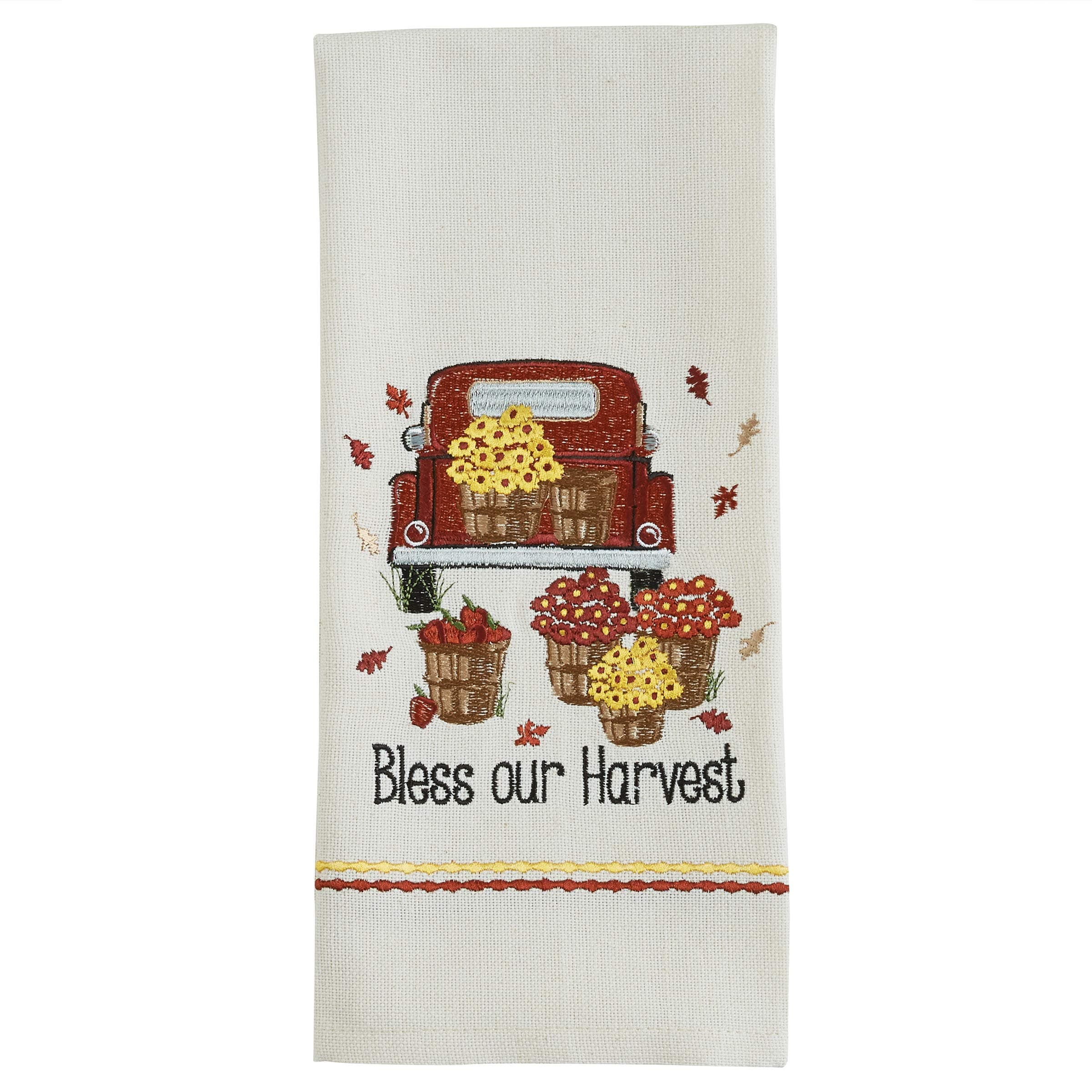 Park Designs Bless Our Harvest Embroidered Dishtowel