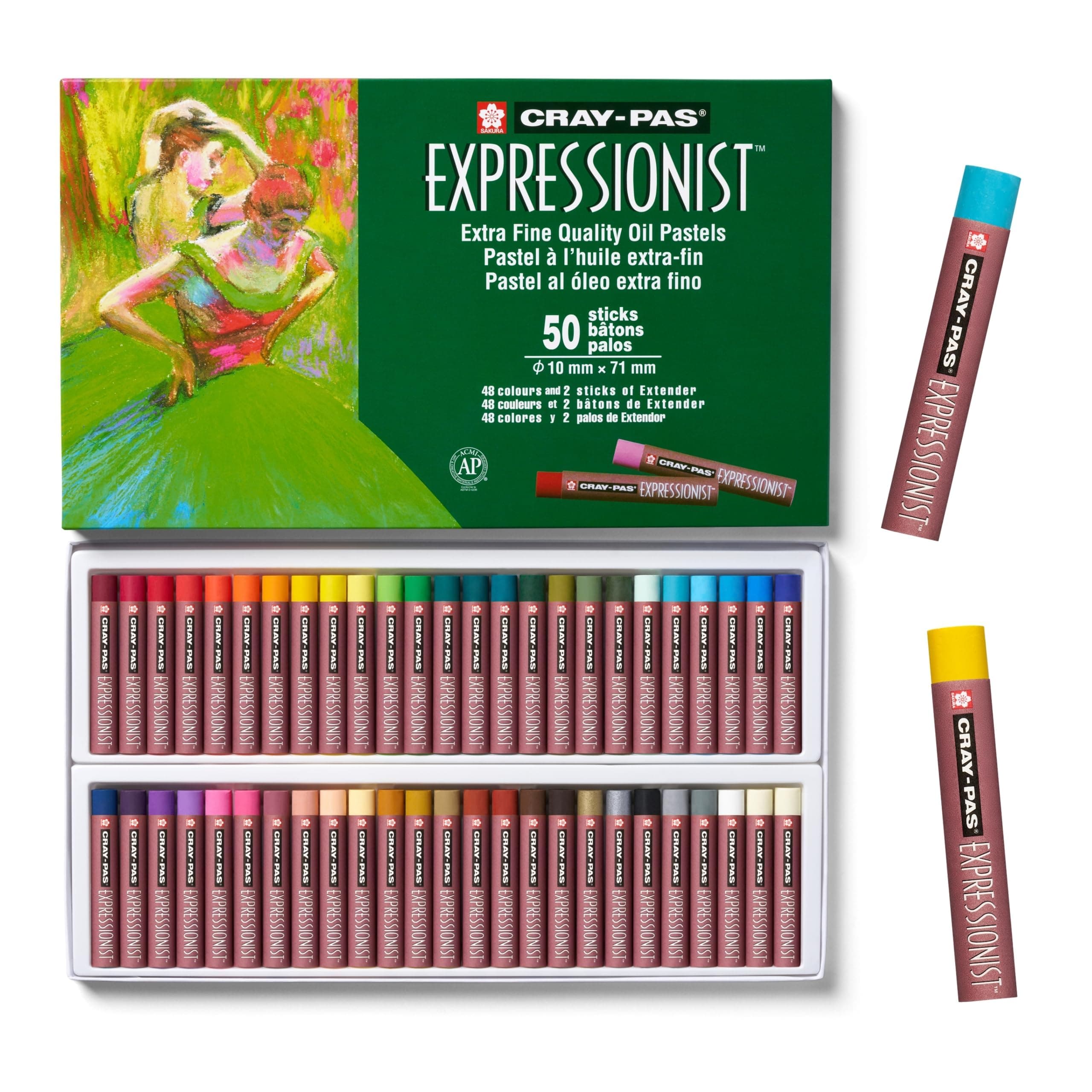 SAKURA XLP50 50-Piece Cray-Pas Expressionist Oil Pastel Set, Assorted Color