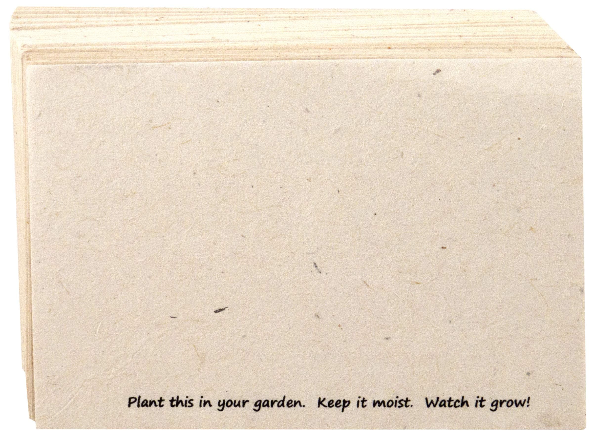 Handmade Seeded Plantable Recycled Note Paper 100 Sheets 6 x 4 Inches