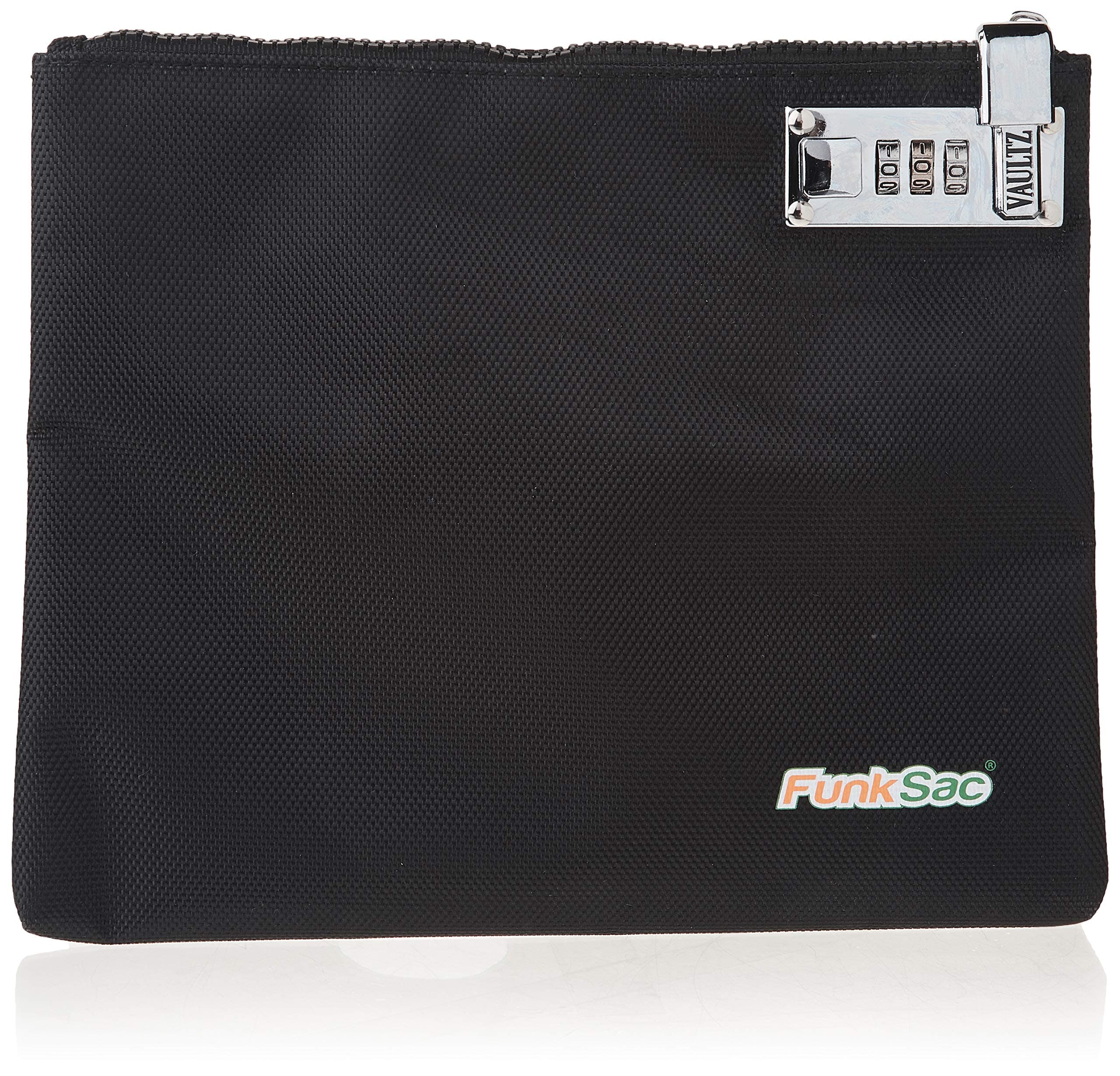 Funkloc Child Resistant Combo-Lock Medium Pouch, Black Nylon, 10 x 8"