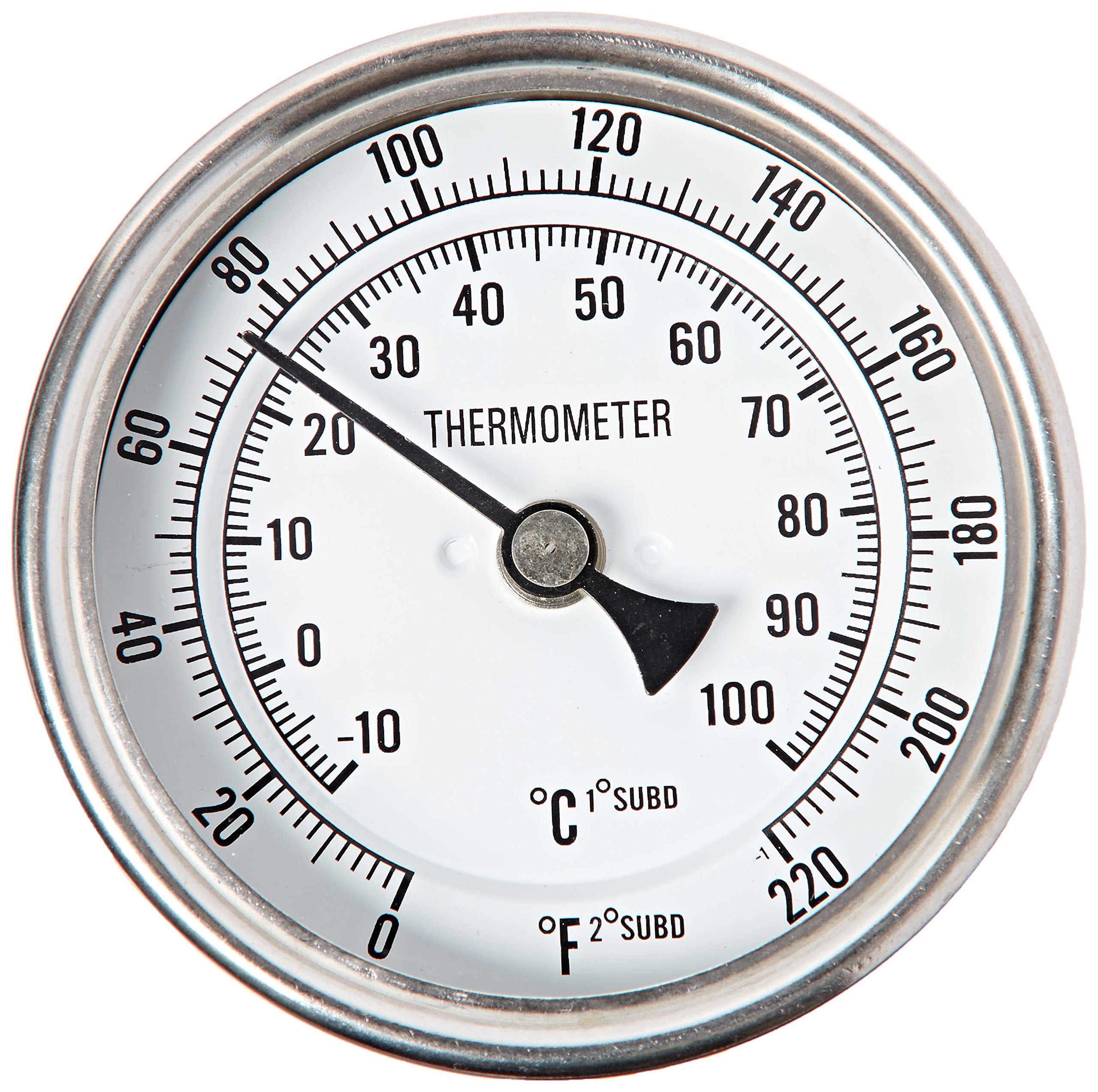 1/2" NPT Dial Thermometer Weldless Kit Homebrew Mash