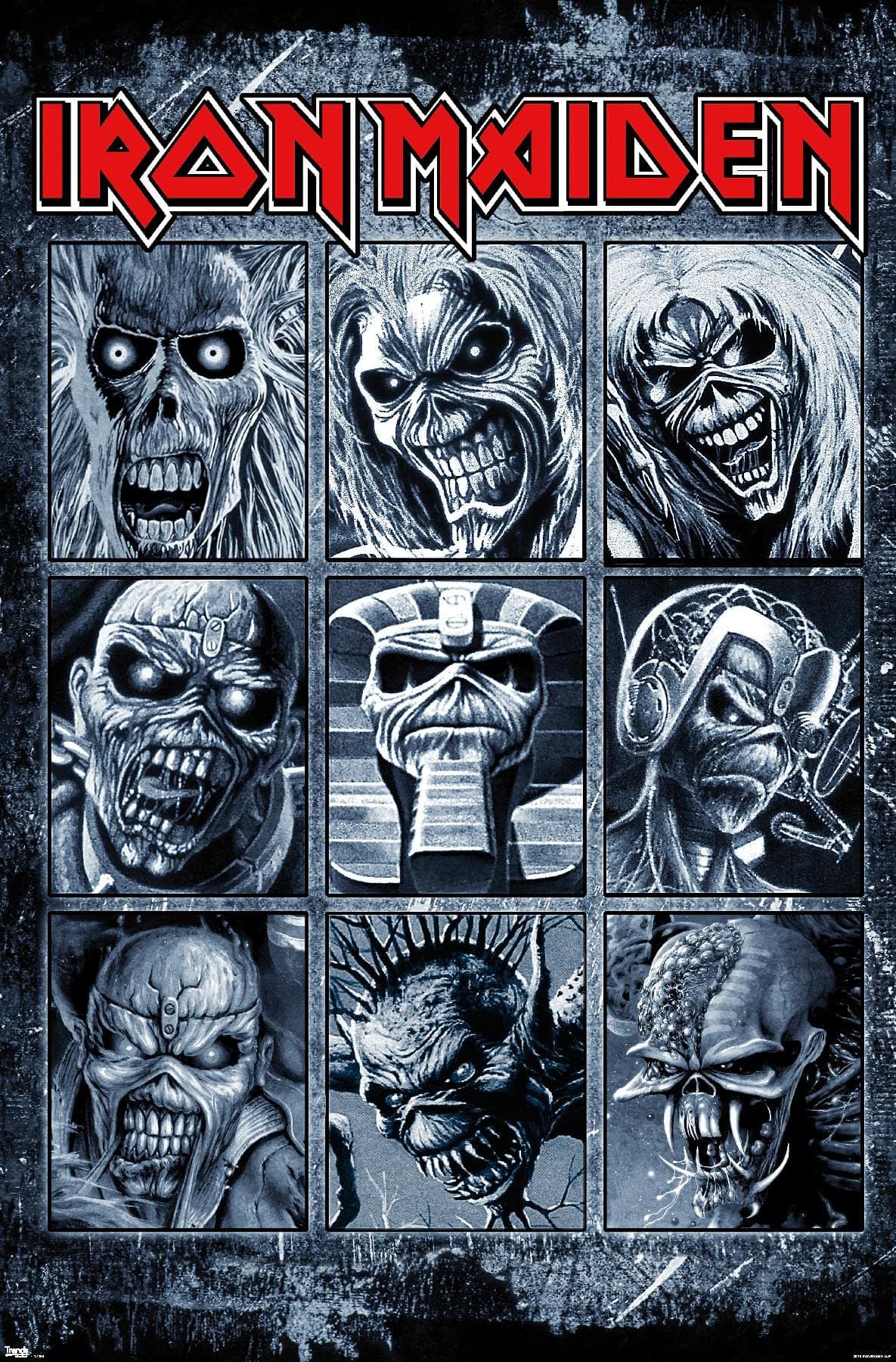 Iron Maiden - Grid Wall Poster, 22.375" x 34", Unframed Version