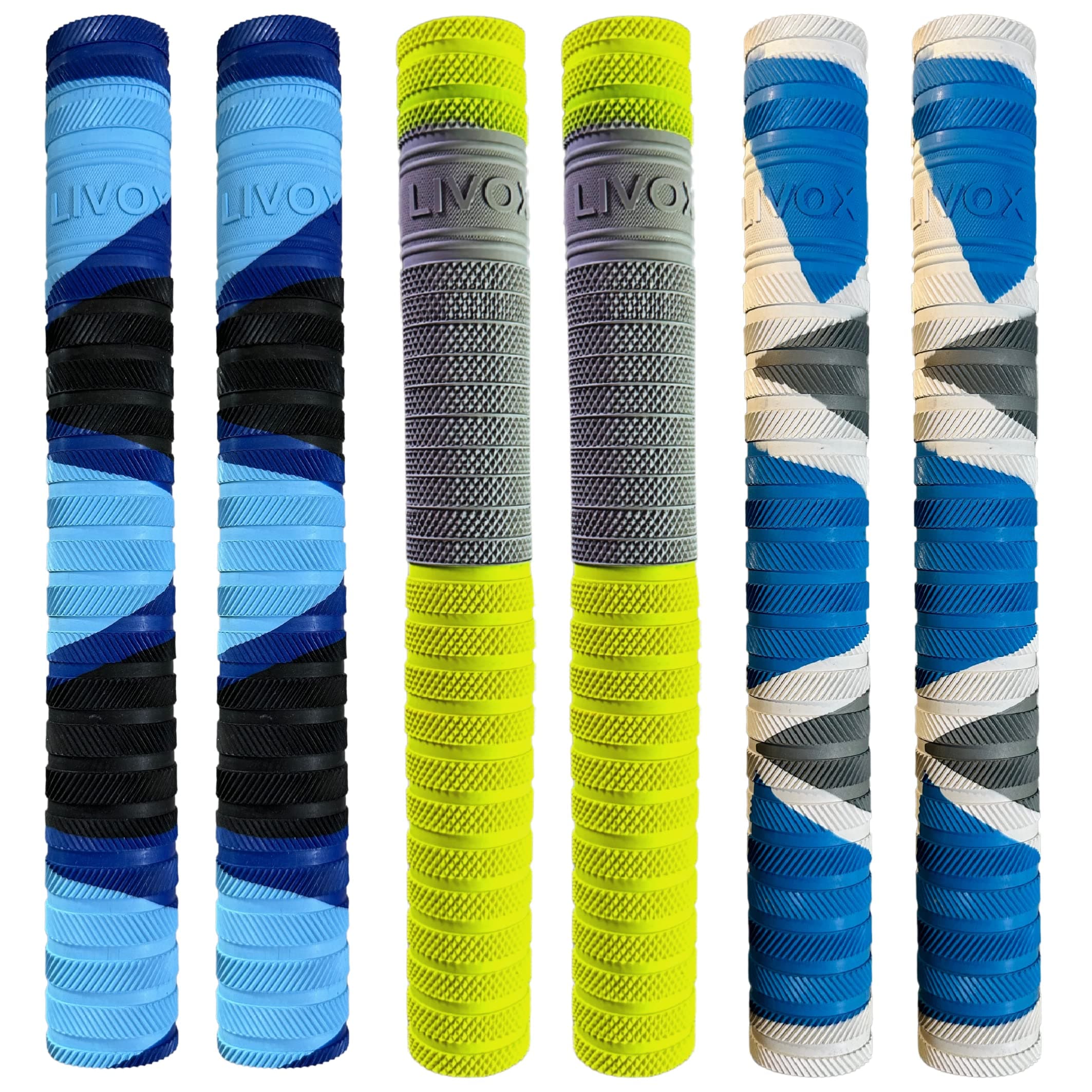 Comfortable fit Cricket Bat Rubber Grips For Better Shock Absorption Ultra Tacky (Pack of 6)