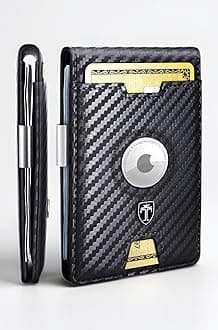 Black Leather Men's RFID Blocking Wallet (43528-29001)
