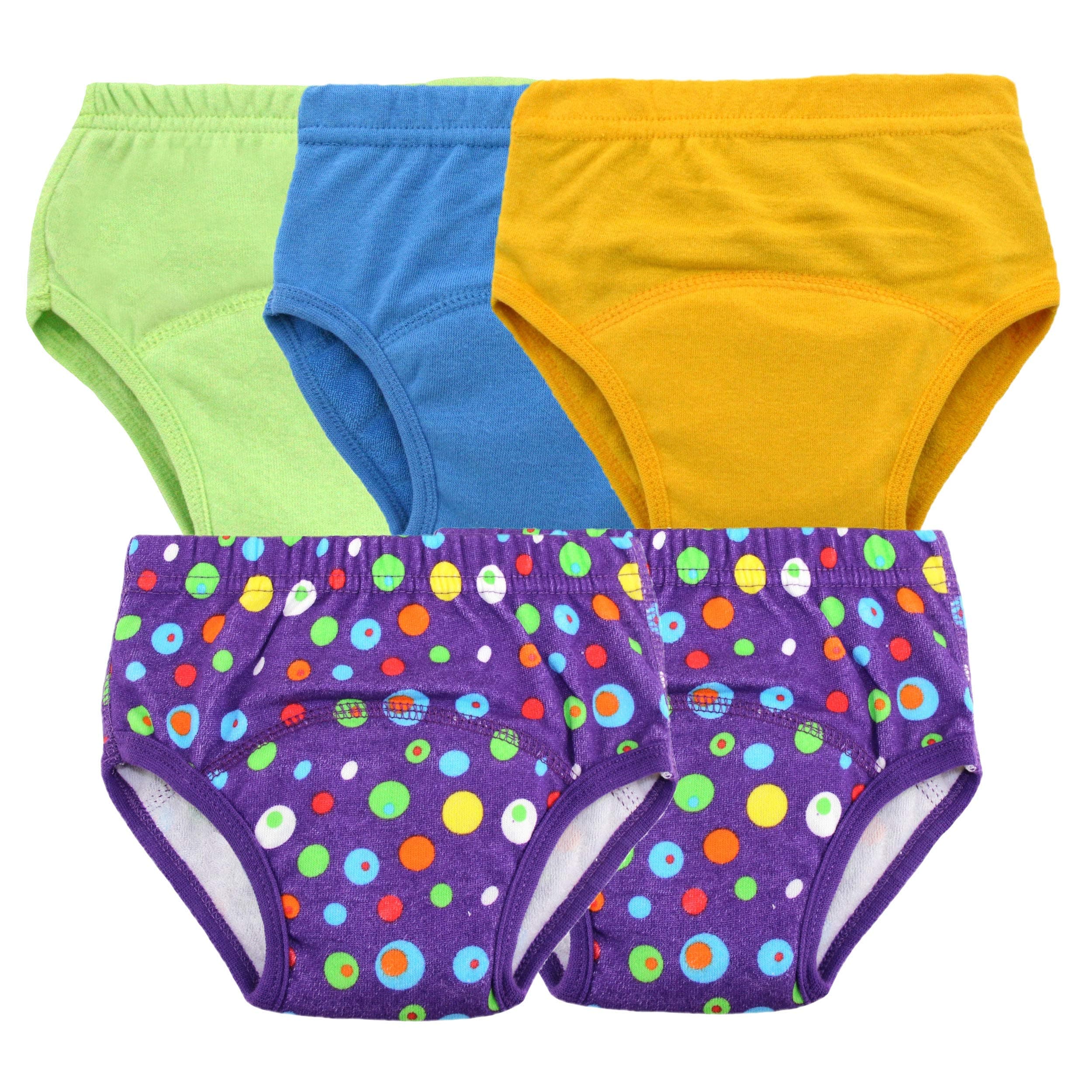 Bright Bots Unisex Washable Potty Training Pants with PUL Lining 5pk (Medium Approx 18-24m)