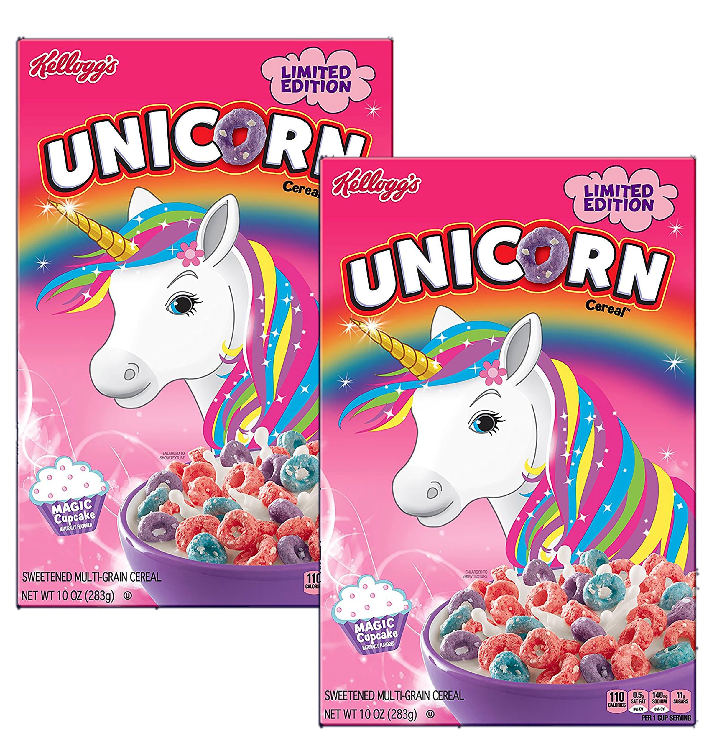 Limited Edition, Kellogg's UNICORN cereal - Two 10 oz. Boxes