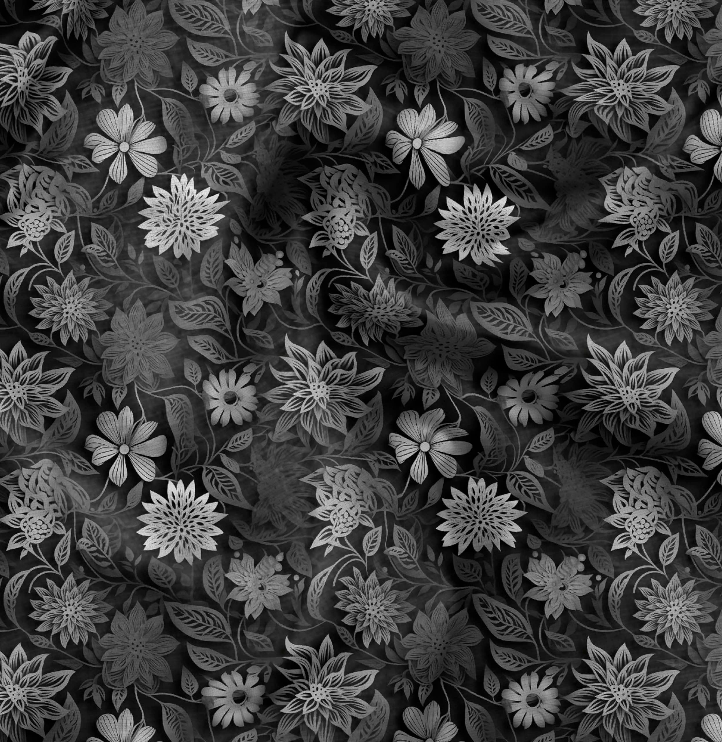 SoimoiPure Silk Black Fabric By the Meter - 42 Inch Wide - Florals Print Fabric - Elegant and Timeless Patterns for Fashion and Home Decor Printed Fabric