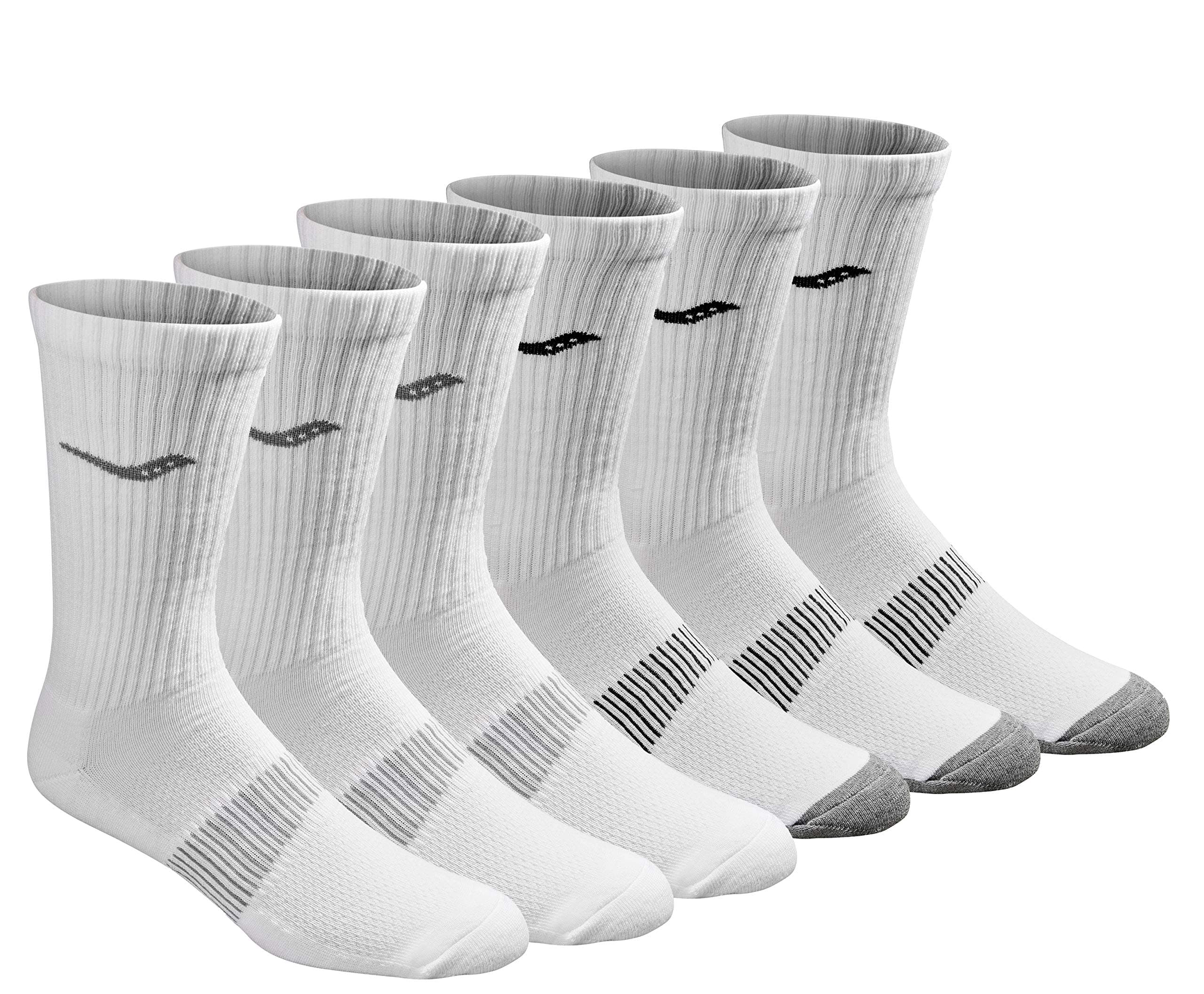 Men's RunDry Mesh Ventilating Comfort Fit Performance Crew Socks, Available in L-XL (3, 6, 12 Pairs)