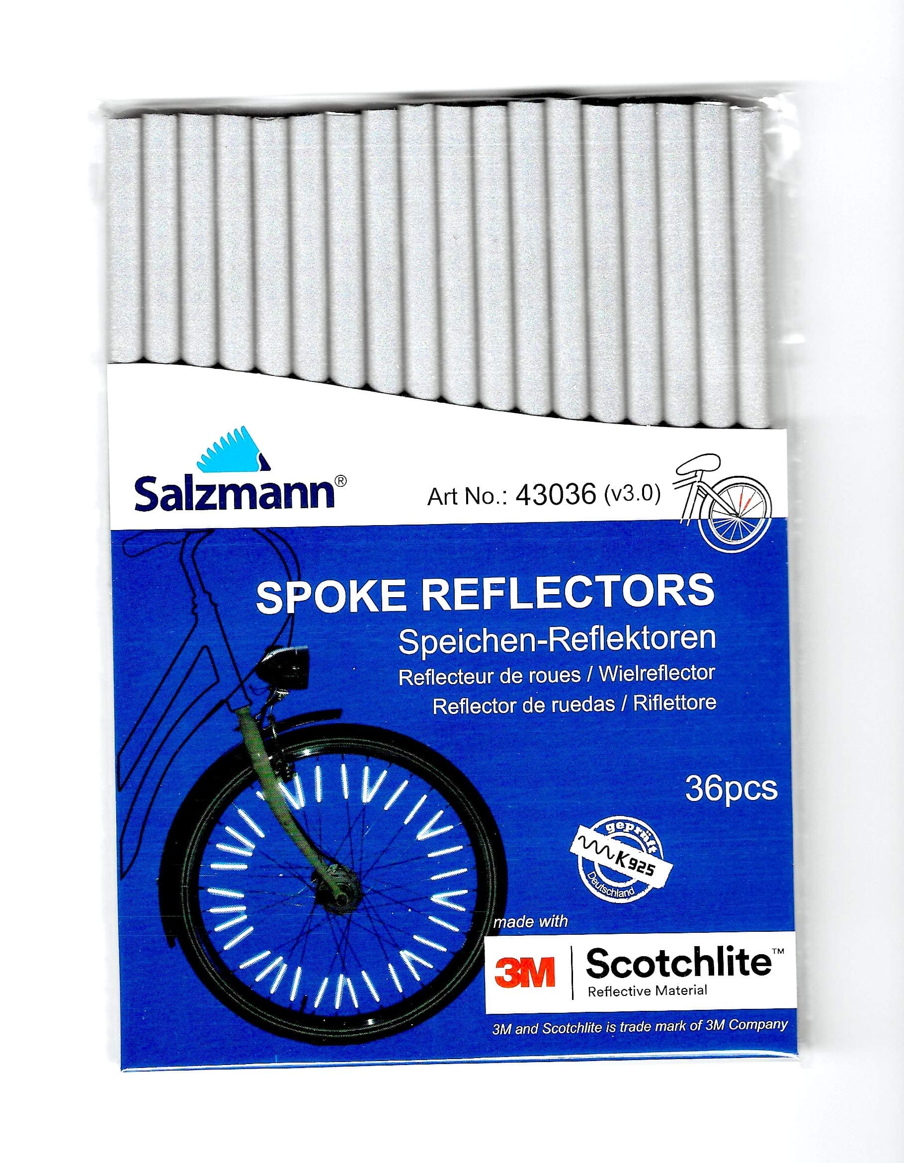 Spoke Reflectors for Bicycles | High Visibility| Made with 3M Scotchlite | 36 Pieces