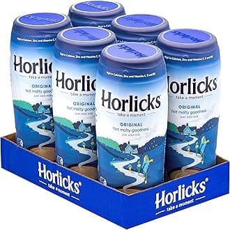 Horlicks Original Malted Milk 500g (Pack of 6) - Just add milk, The Original Malted Drink. High in Calcium, Zinc, Vitamin C, Vitamin D & Vitamin B12.