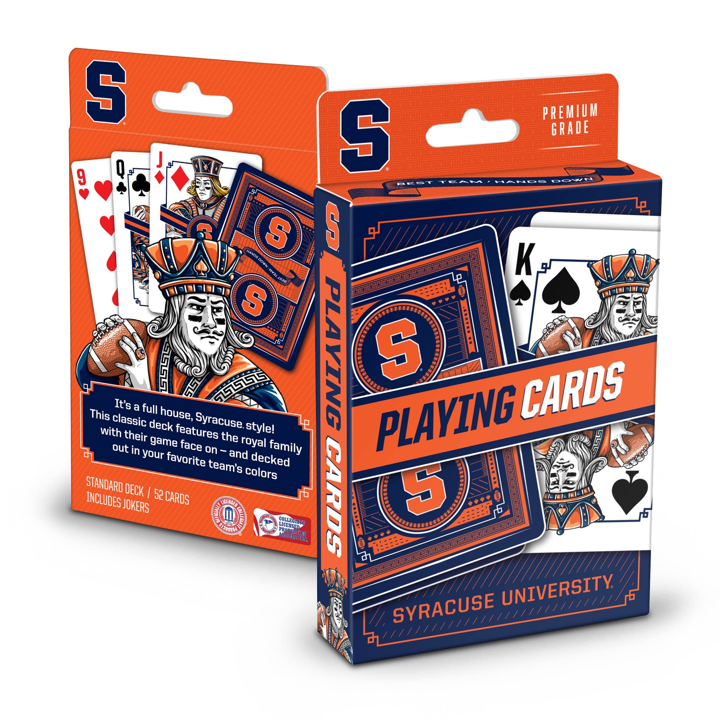 NCAA Officially-Licensed Playing Cards - Original Artwork on All face Cards and Jokers - Team’s Official Colors - Quality Linen Texture - Designed in The USA