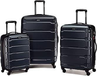 Omni PC Hardside Expandable Luggage with Spinner Wheels, Navy, 3-Piece Set (20/24/28)