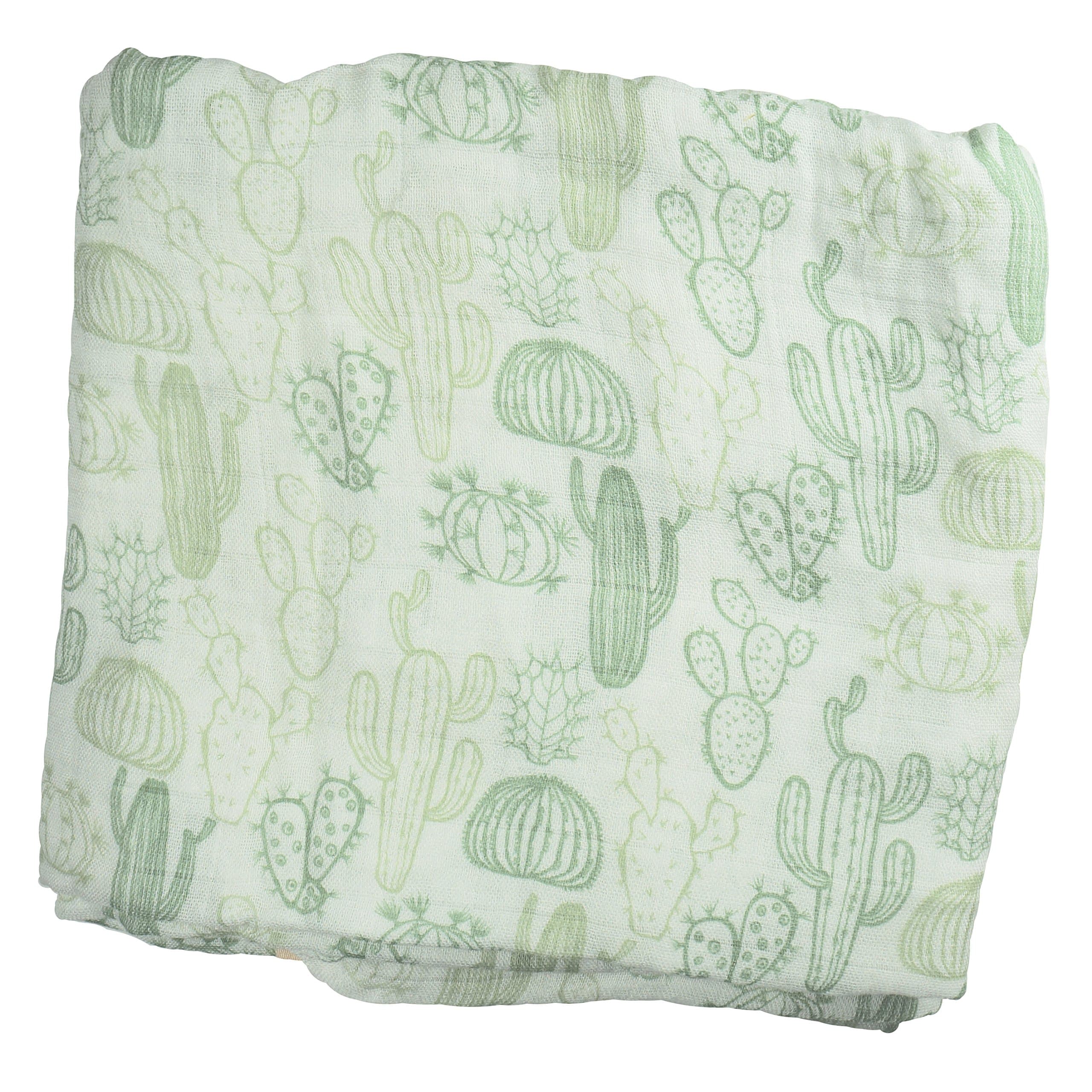 Cactus Muslin Swaddle Blanket - Made from Bamboo