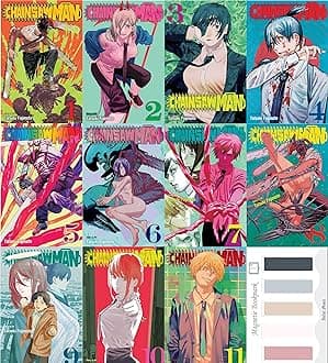 Juliet Music Chainsaw Man Manga Collection 11 Book Set volumes 1-11 by Tatsuki Fujimoto & Magnetic Bookmarks