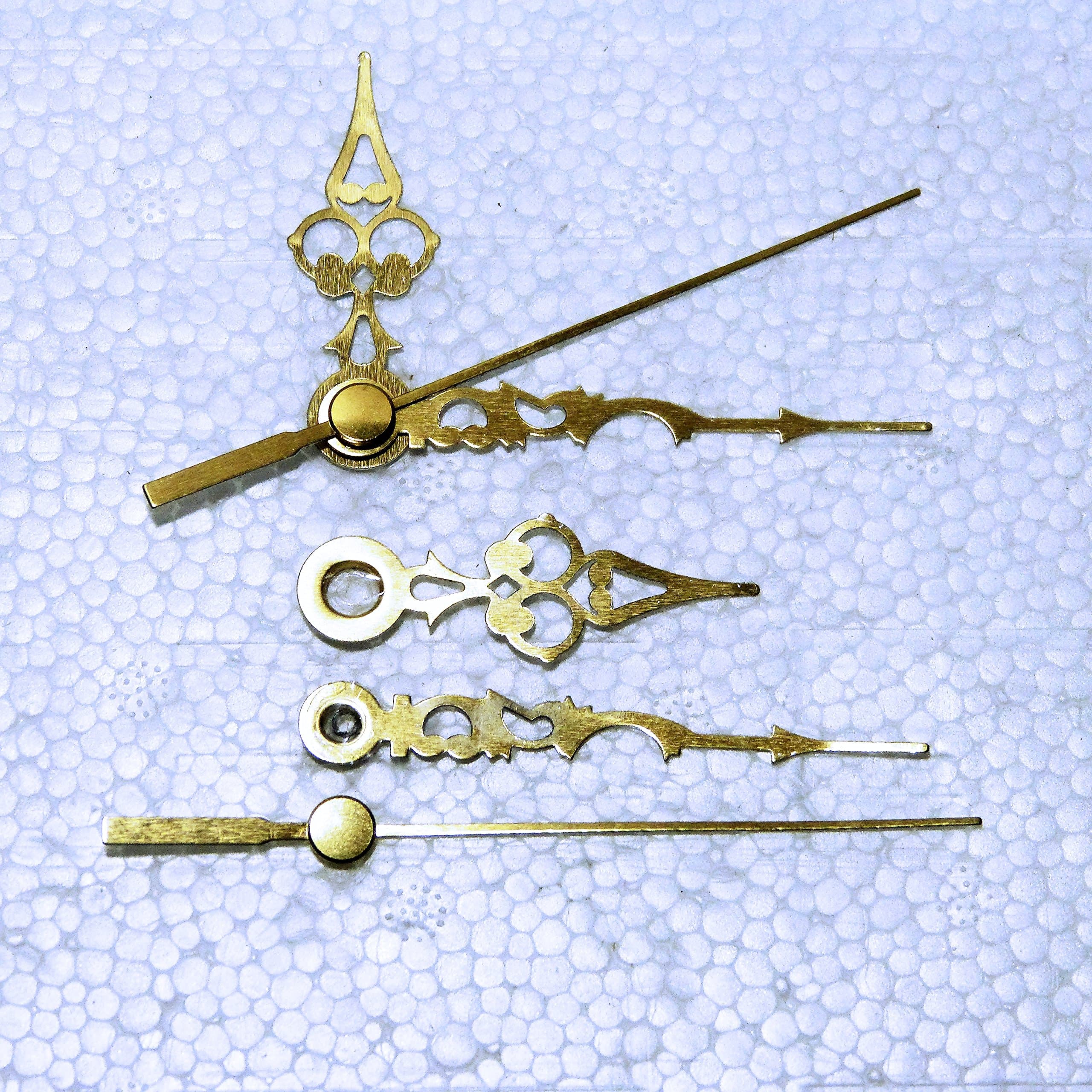 New Replacement Gold Metal Clock Hands for Quartz Clock Movements (24mm -130mm) - Press Fit - Craft - Fix/DIY (60mm Gold Ornate)