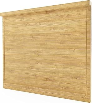 Extra Large Bamboo Cutting Board with Lip – 21” x 18”, Wooden Cutting Boards with Lip For Kitchen Meal Prep & Serving, Charcuterie & Chopping Board Ideal for Knives