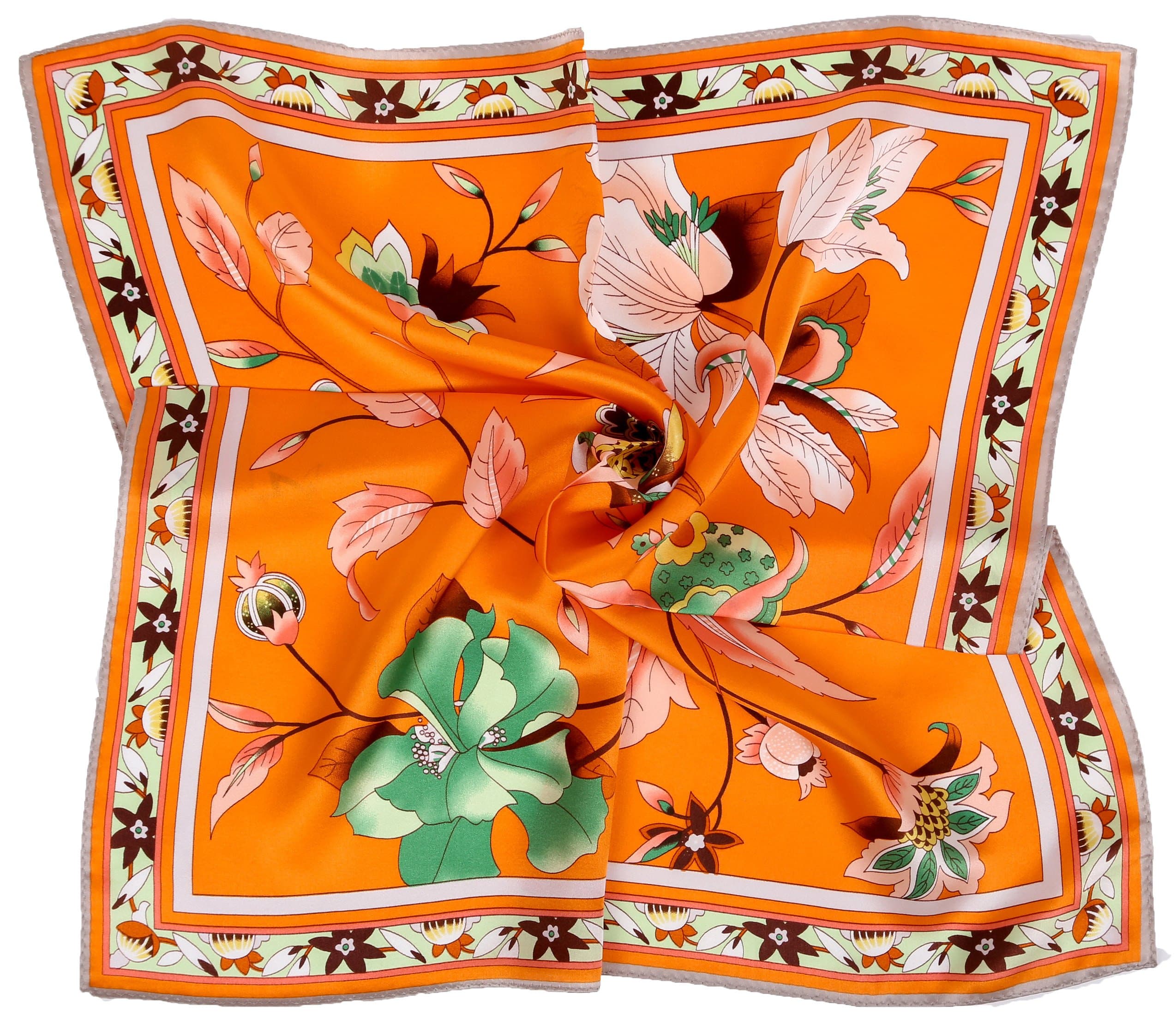 100% Silk Scarf, Petite Square, Charmeuse