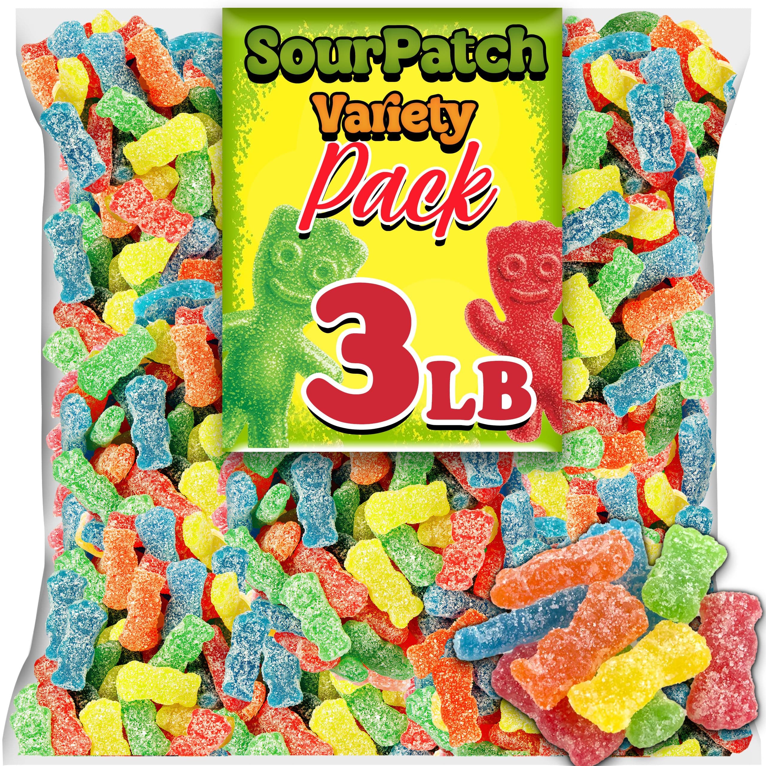 SourPatchKids Gummy Candy, 3 Lbs Bulk Variety Pack, Original Sour Candy Kids ...