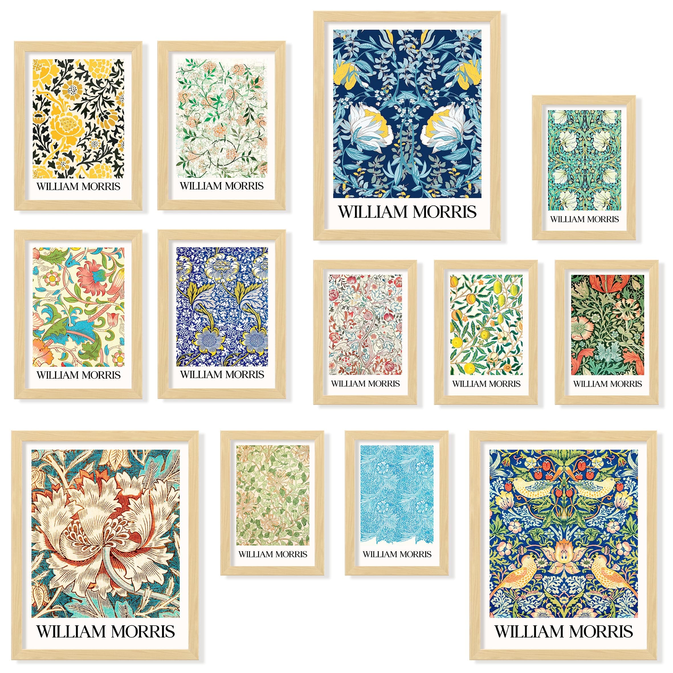 97 Decor William Morris Wall Art - William Morris Exhibition Posters, Fine Art Gallery Pictures Artwork, Vintage Botanical Art Prints, Eclectic Art Nouveau Painting for Home Kitchen Decor (UNFRAMED)