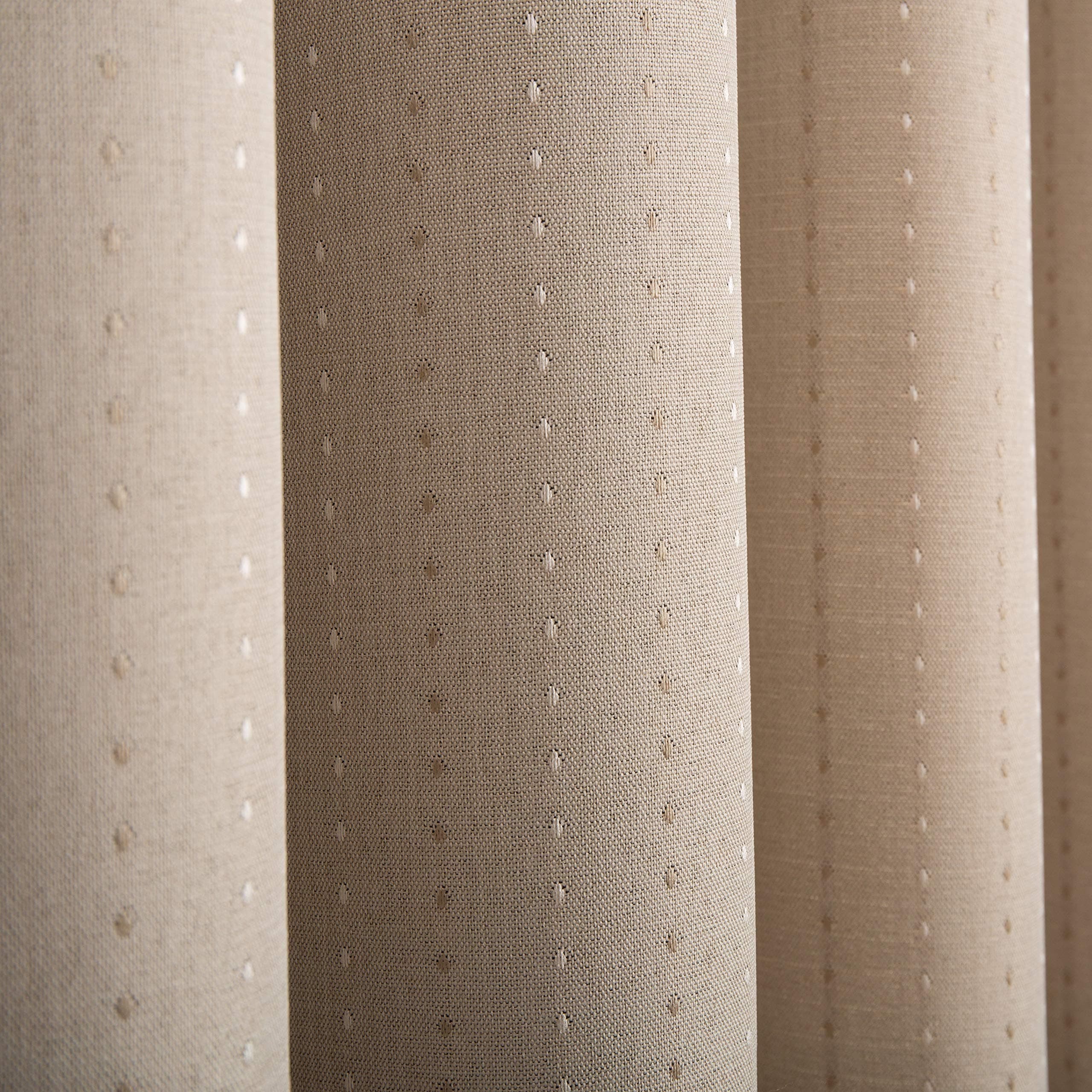 Ricardo | Grand Pointe Black Out Grommet Style Panel | 54" W x 63”L | Natural | Single Panel | Insulated Privacy Curtain | Livingroom, Bedroom, Dining Room | Noise Reducing | Machine Washable