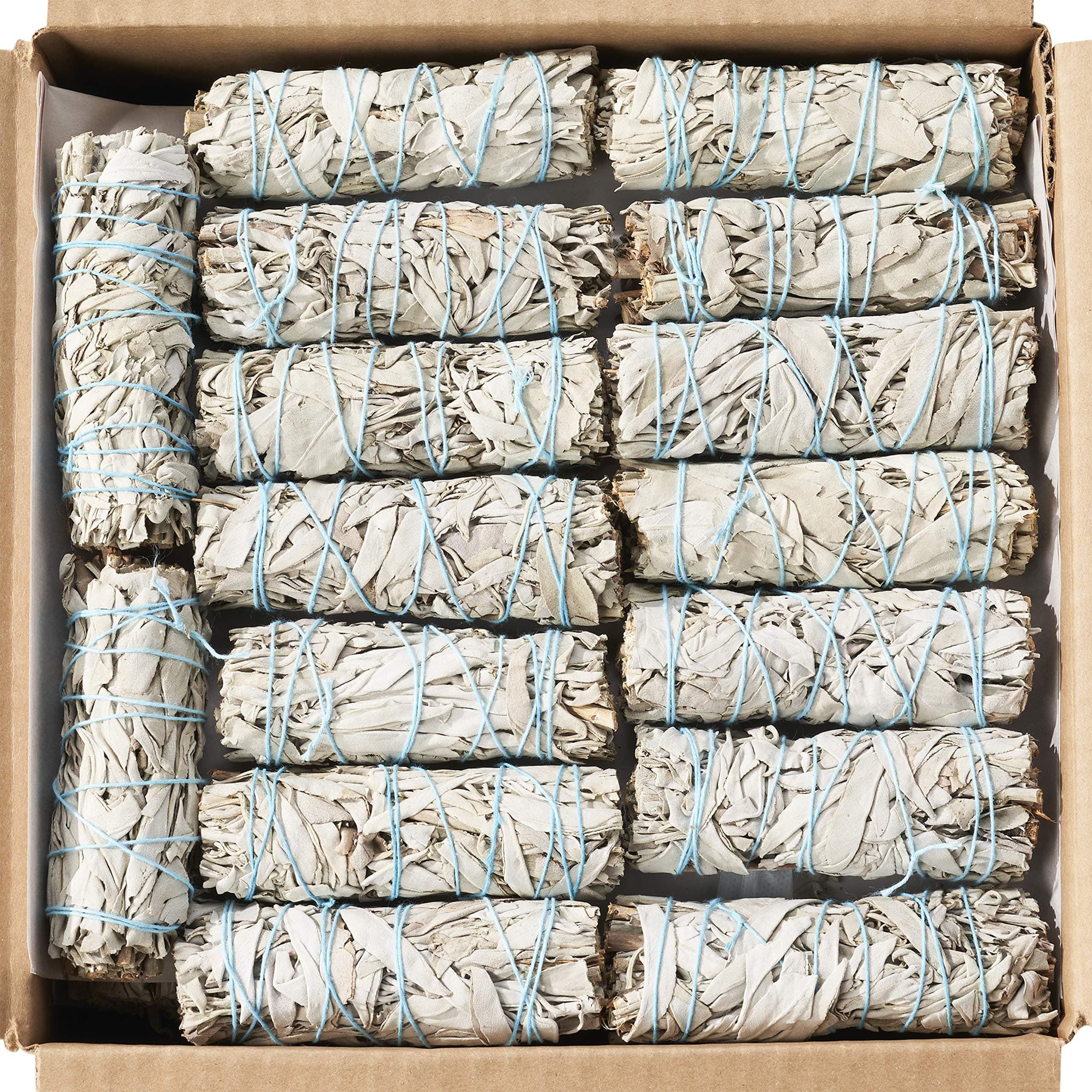 Blue River Sage 20 White Sage Smudge Sticks 4 Inch - Sustainably Grown Sage Bundles for Smudging, Cleansing Home Office, & Ceremony